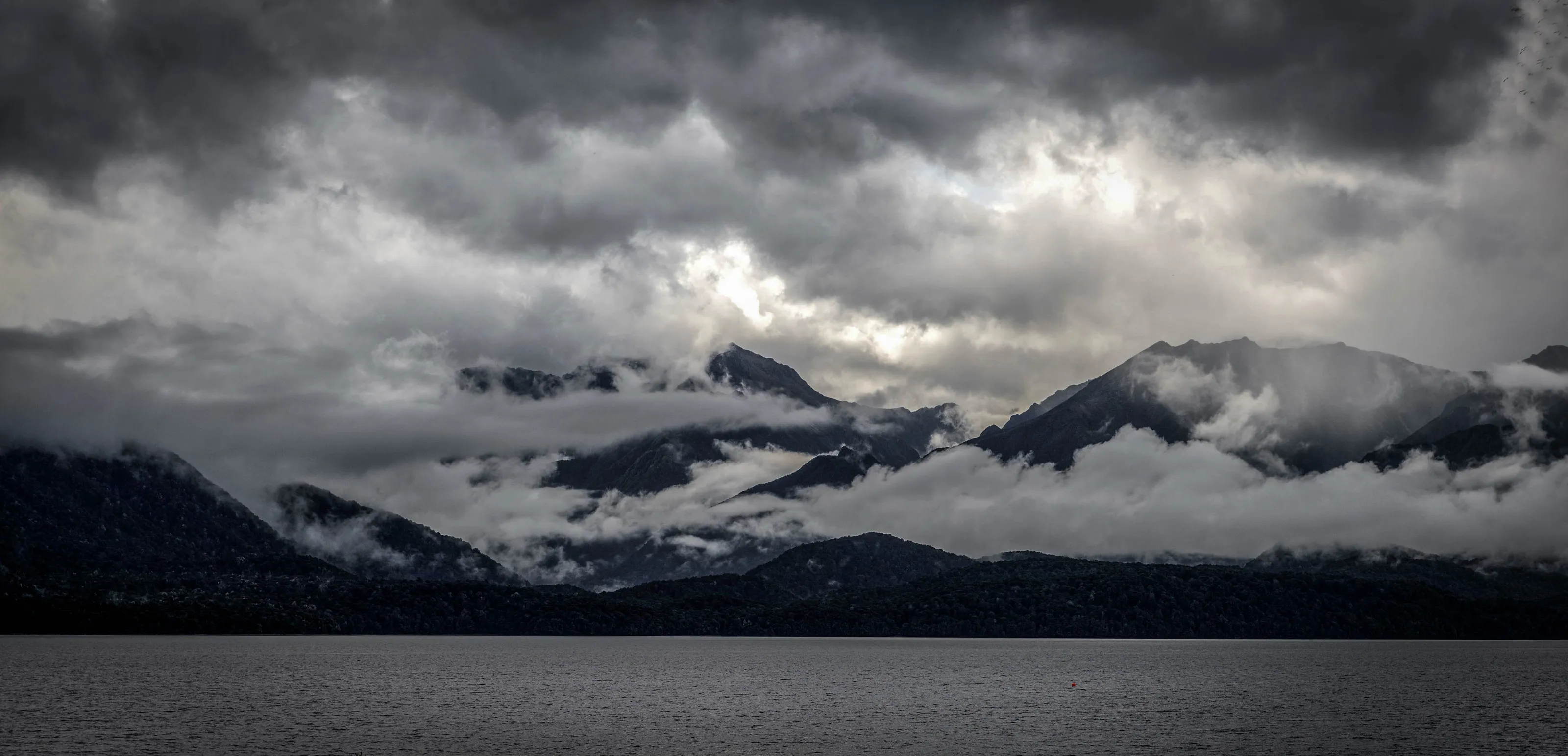 Storm clouds over Te Anau