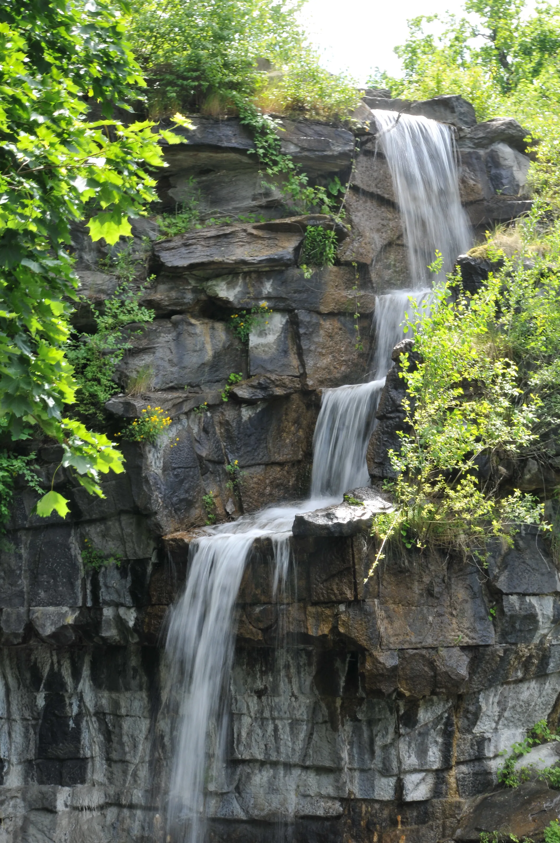 A waterfall