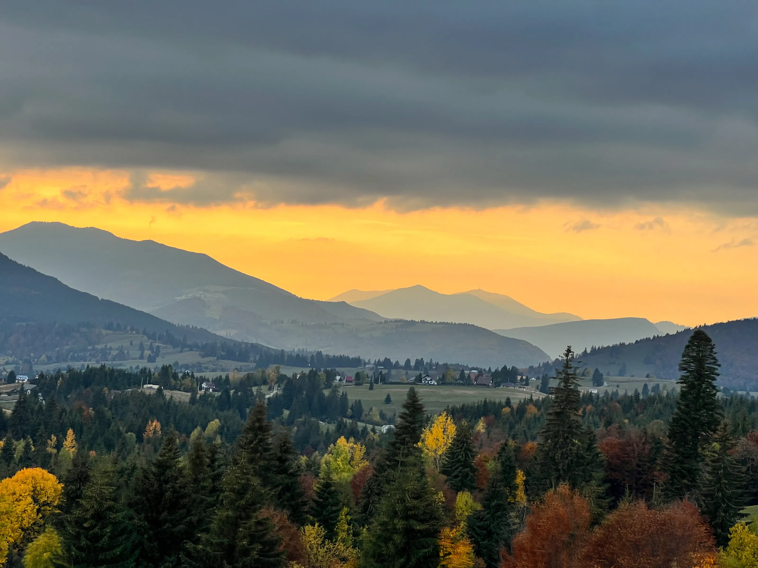Mountainside in autumn