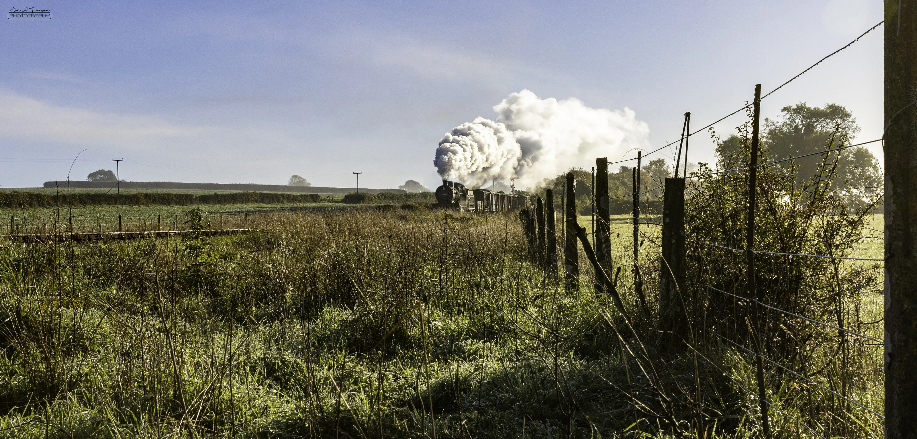 British Rail Standard class 7F leaving Ropley