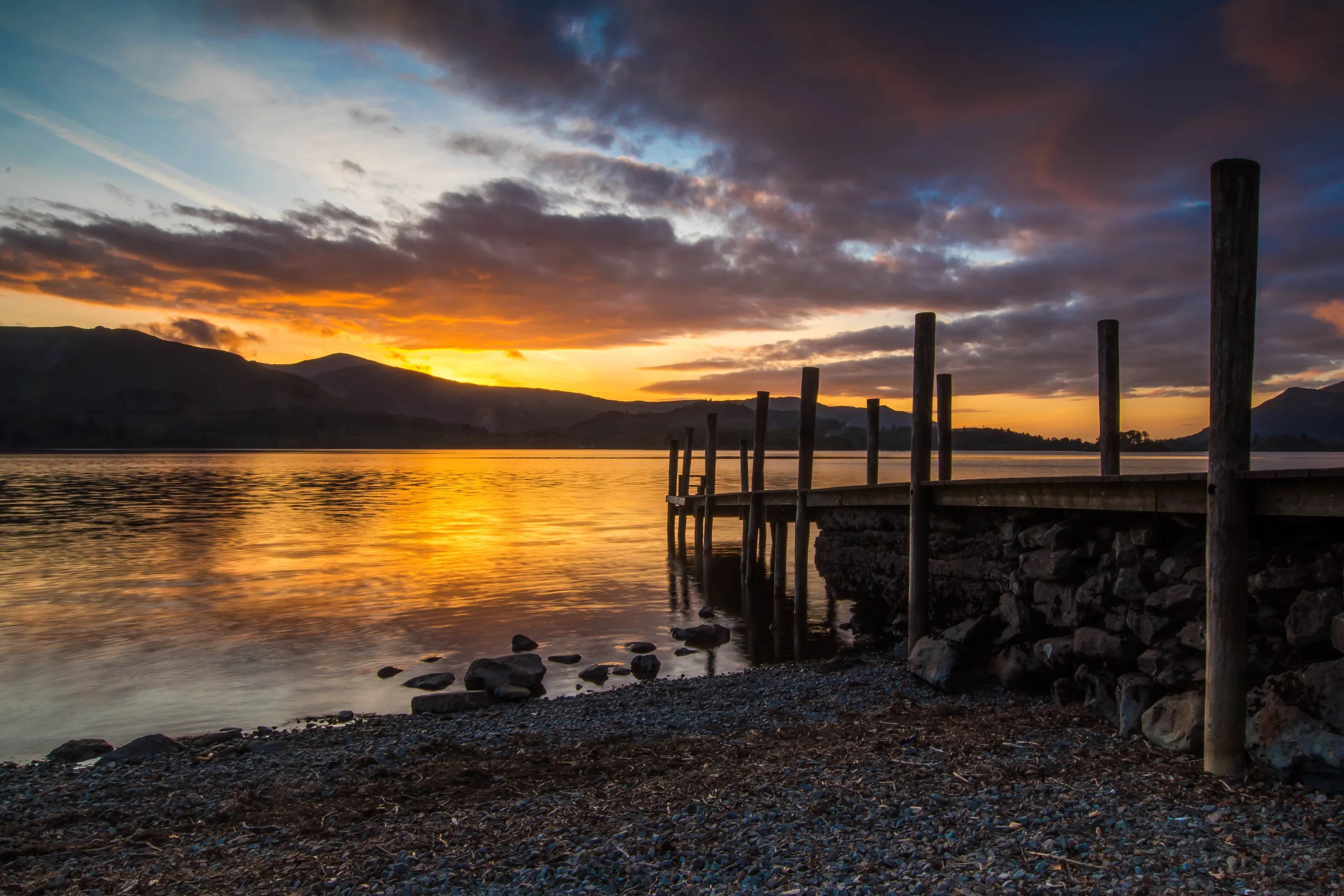 Sunset over Derwent Water