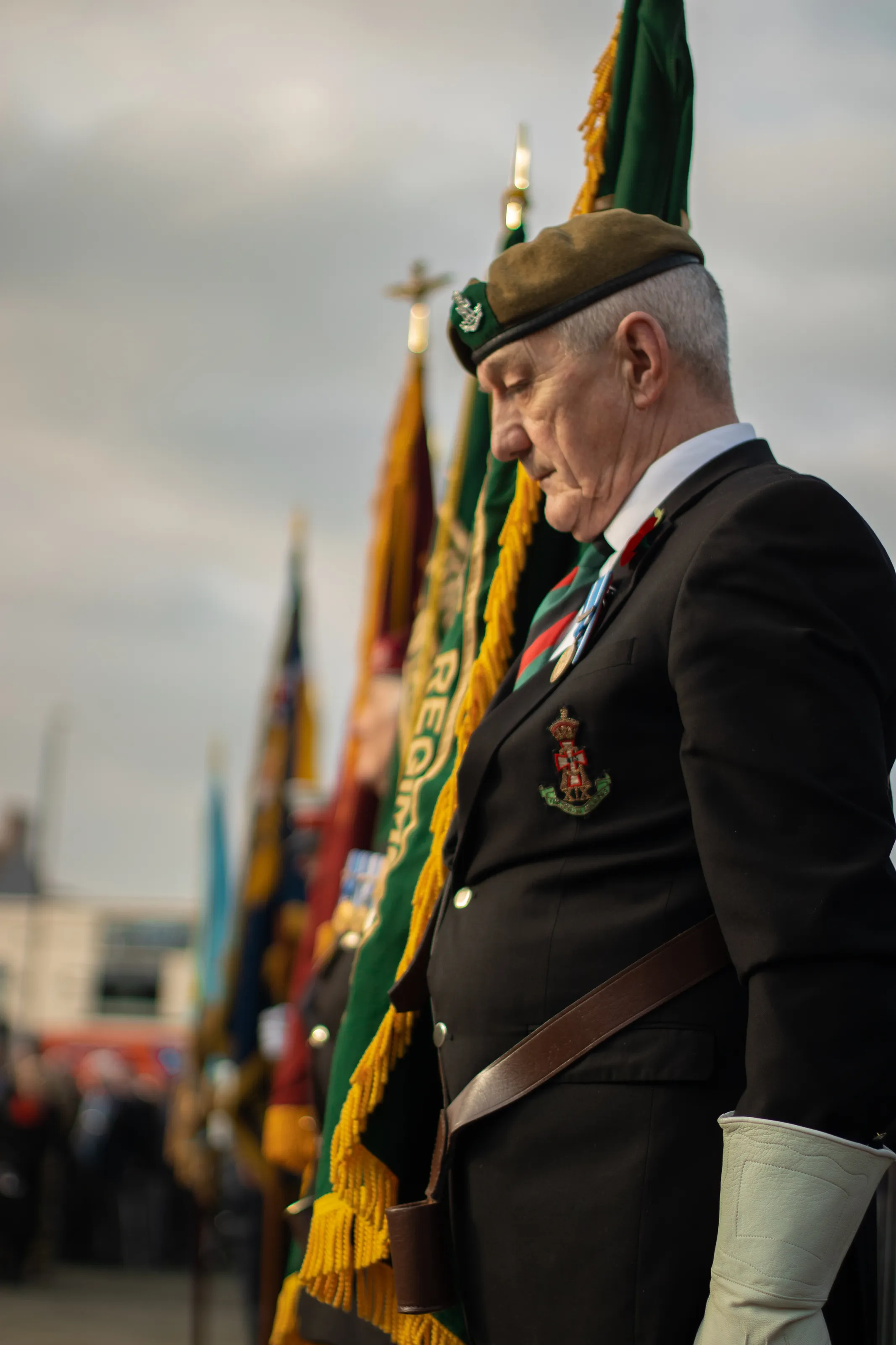A solemn moment for this veteran