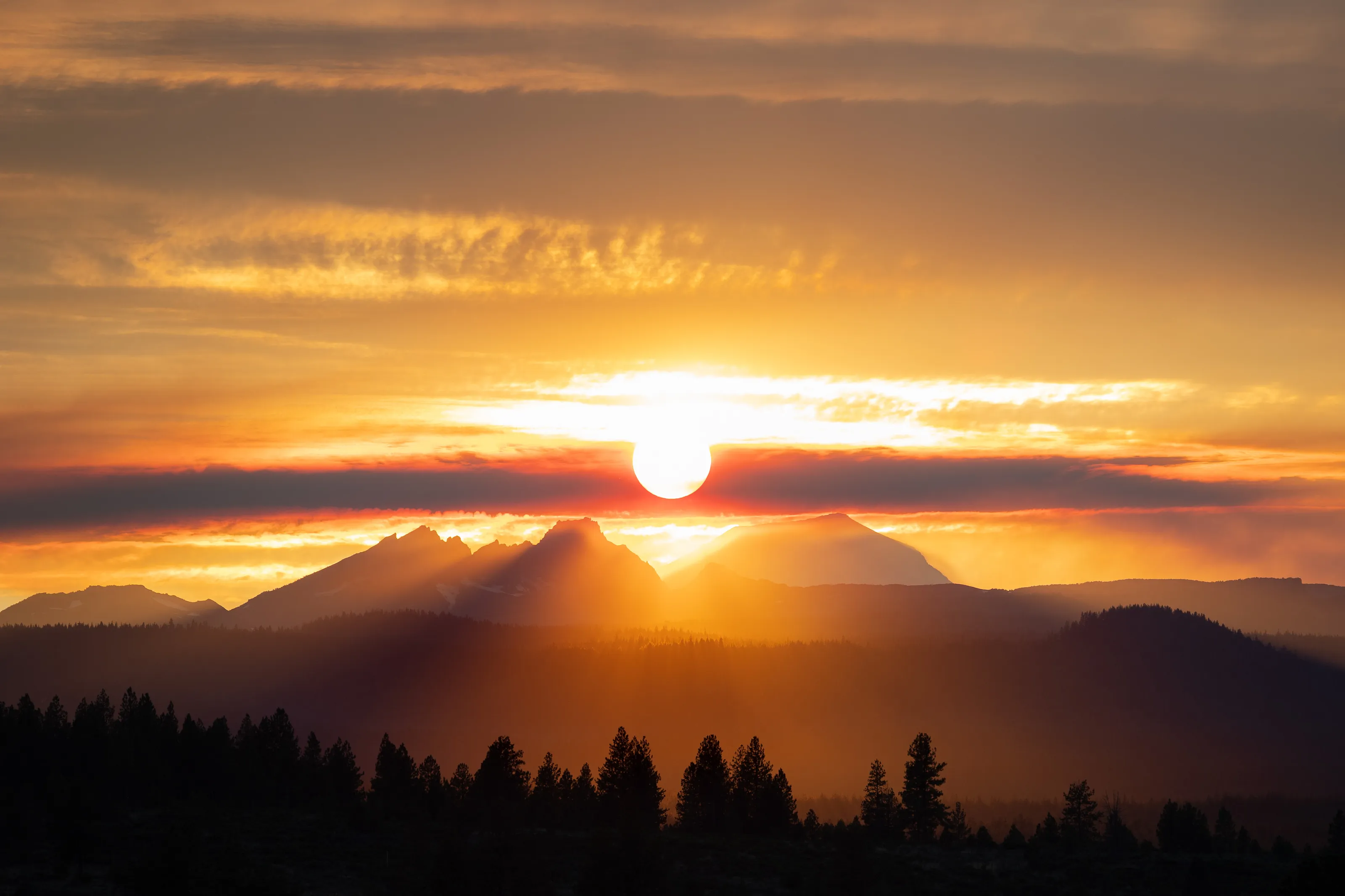 Sunset over the Cascades