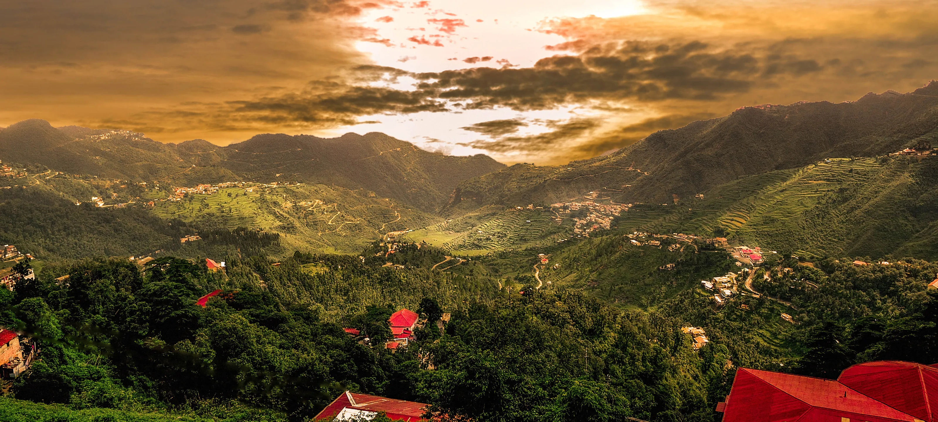Sunset At Mountains