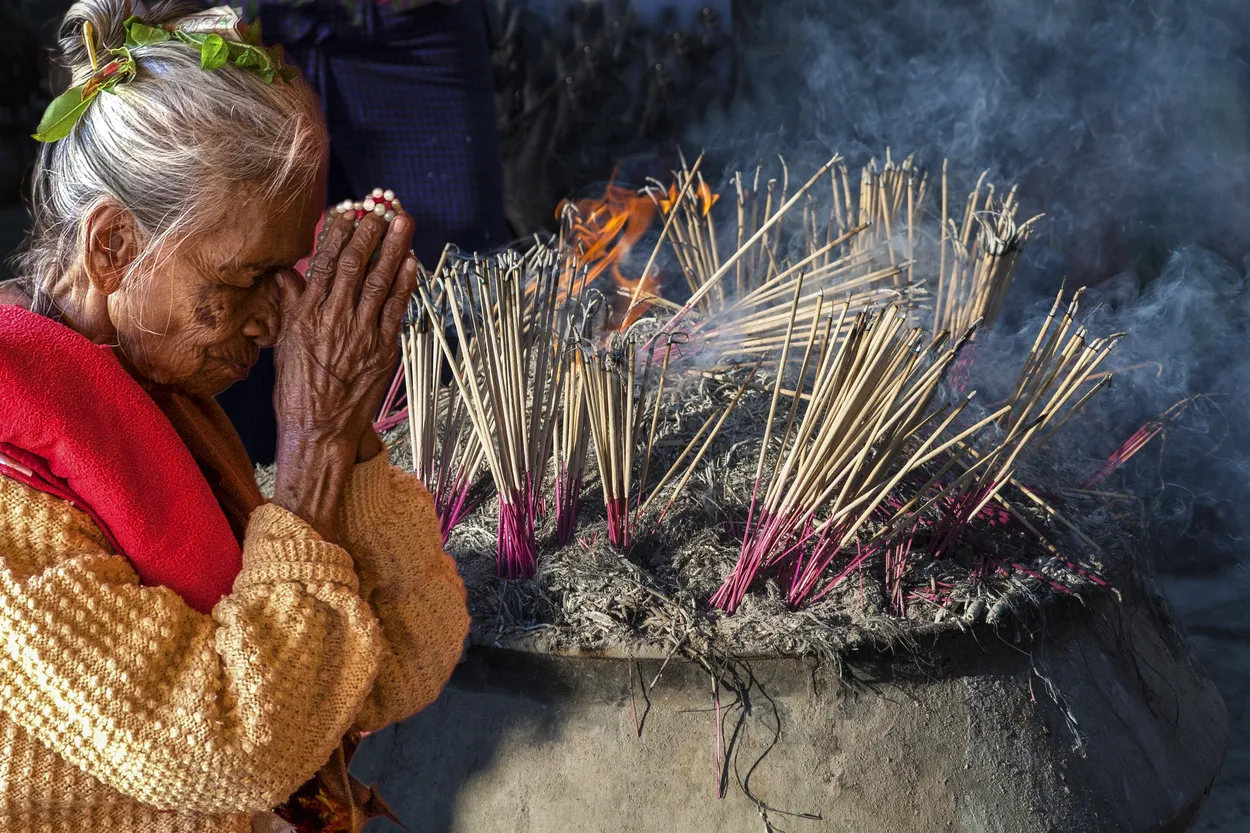 Prayer in Myanmar