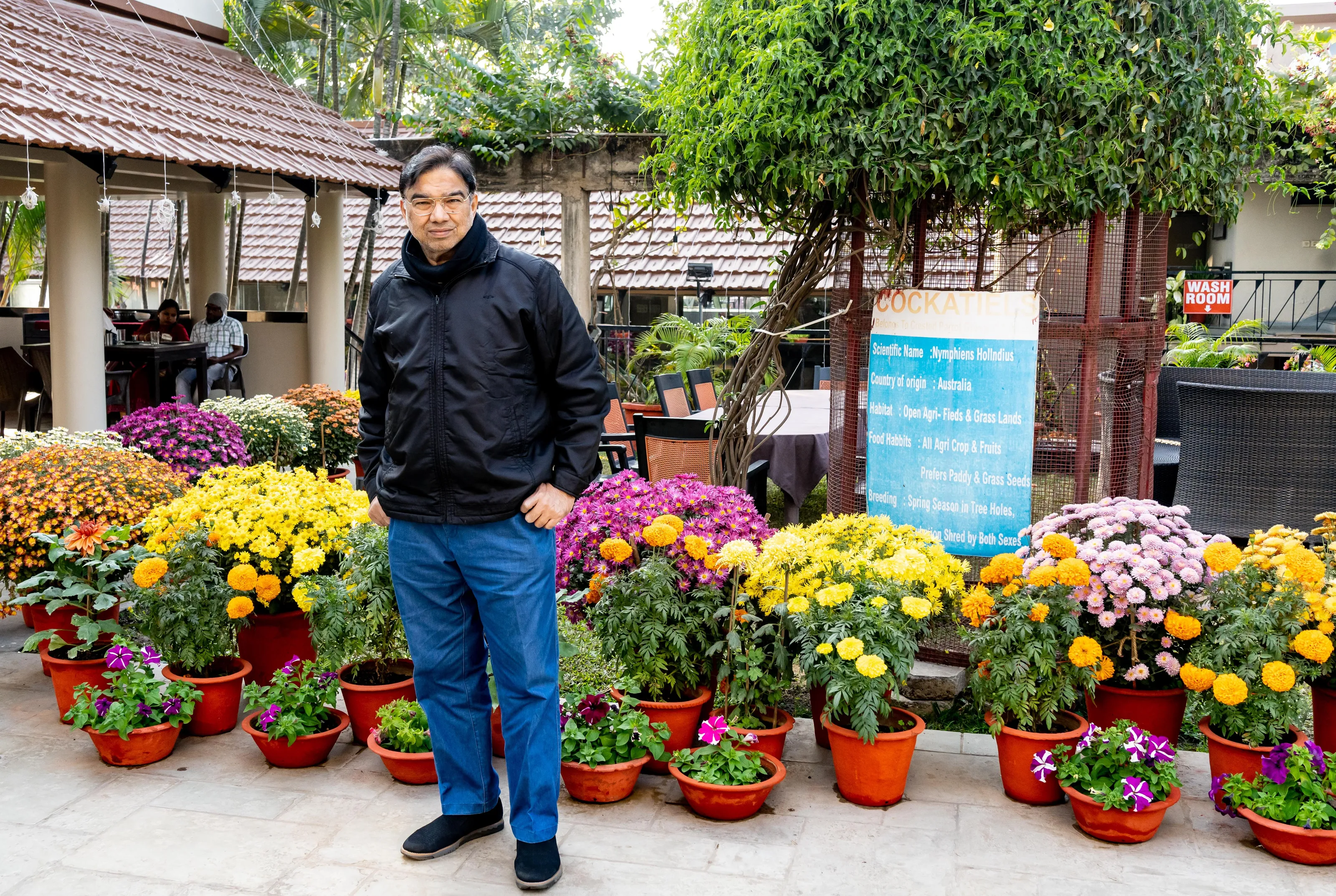 surrounded by flowers