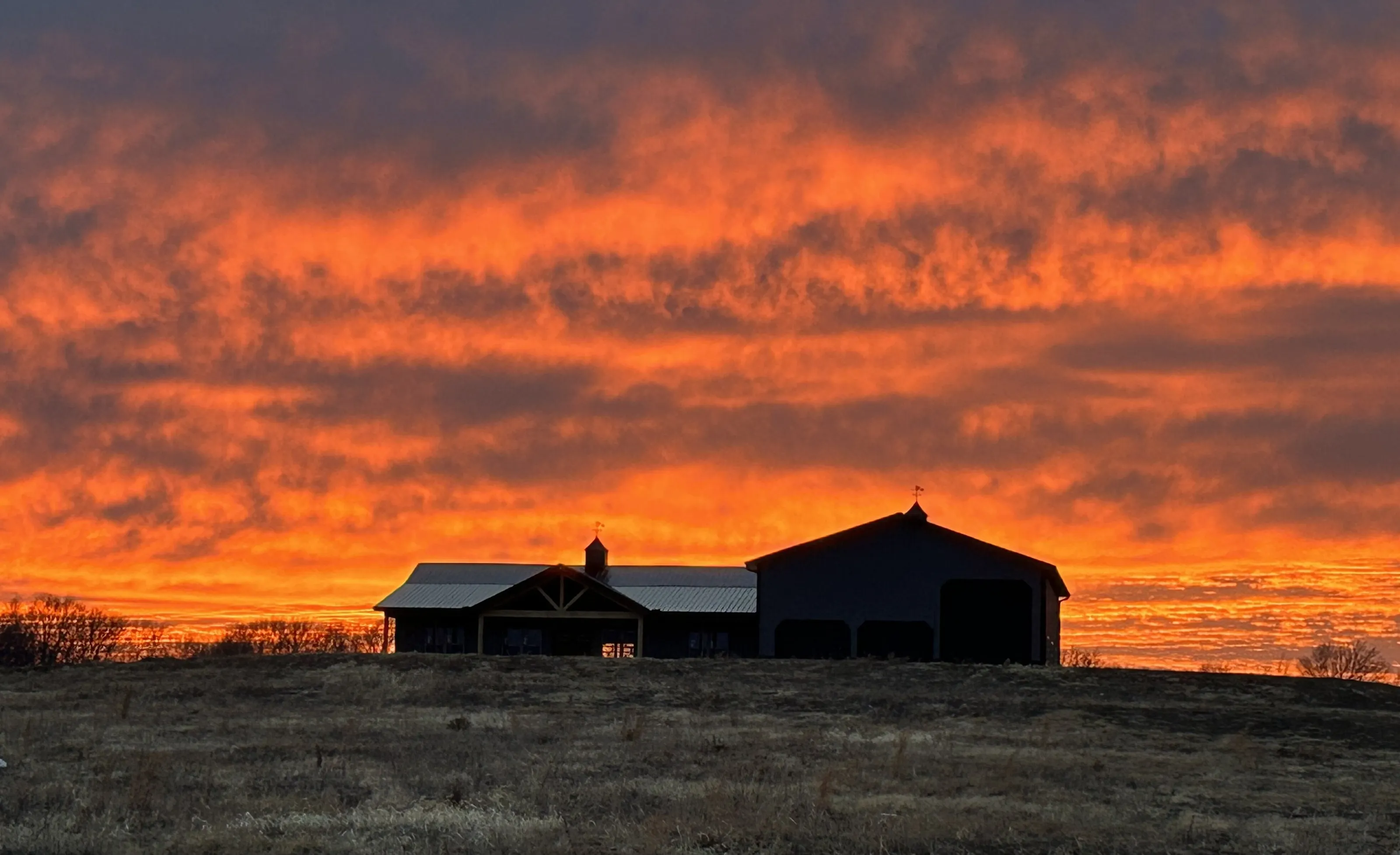 Sunset “the sky is on fire”