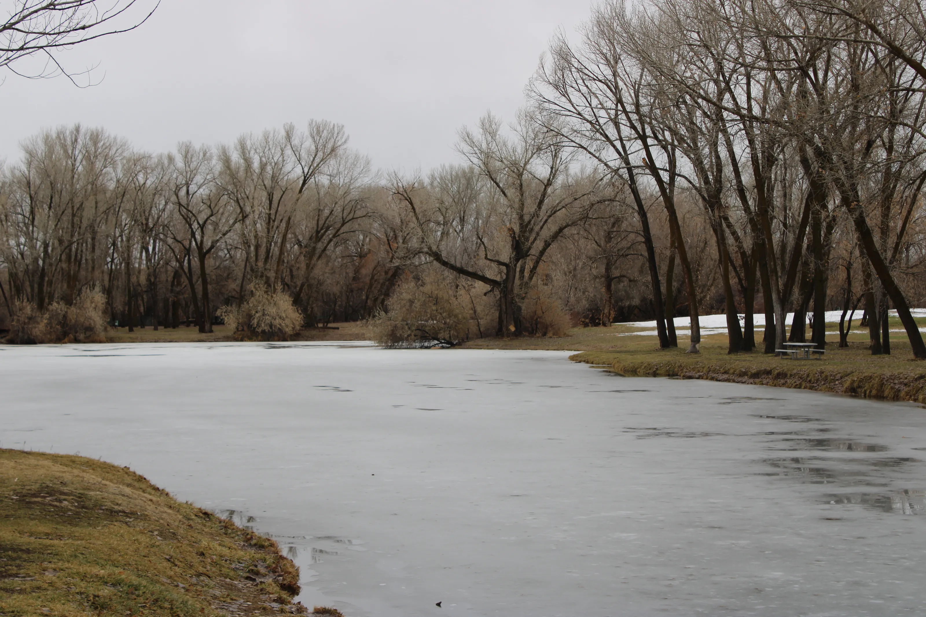 Frozen lake
