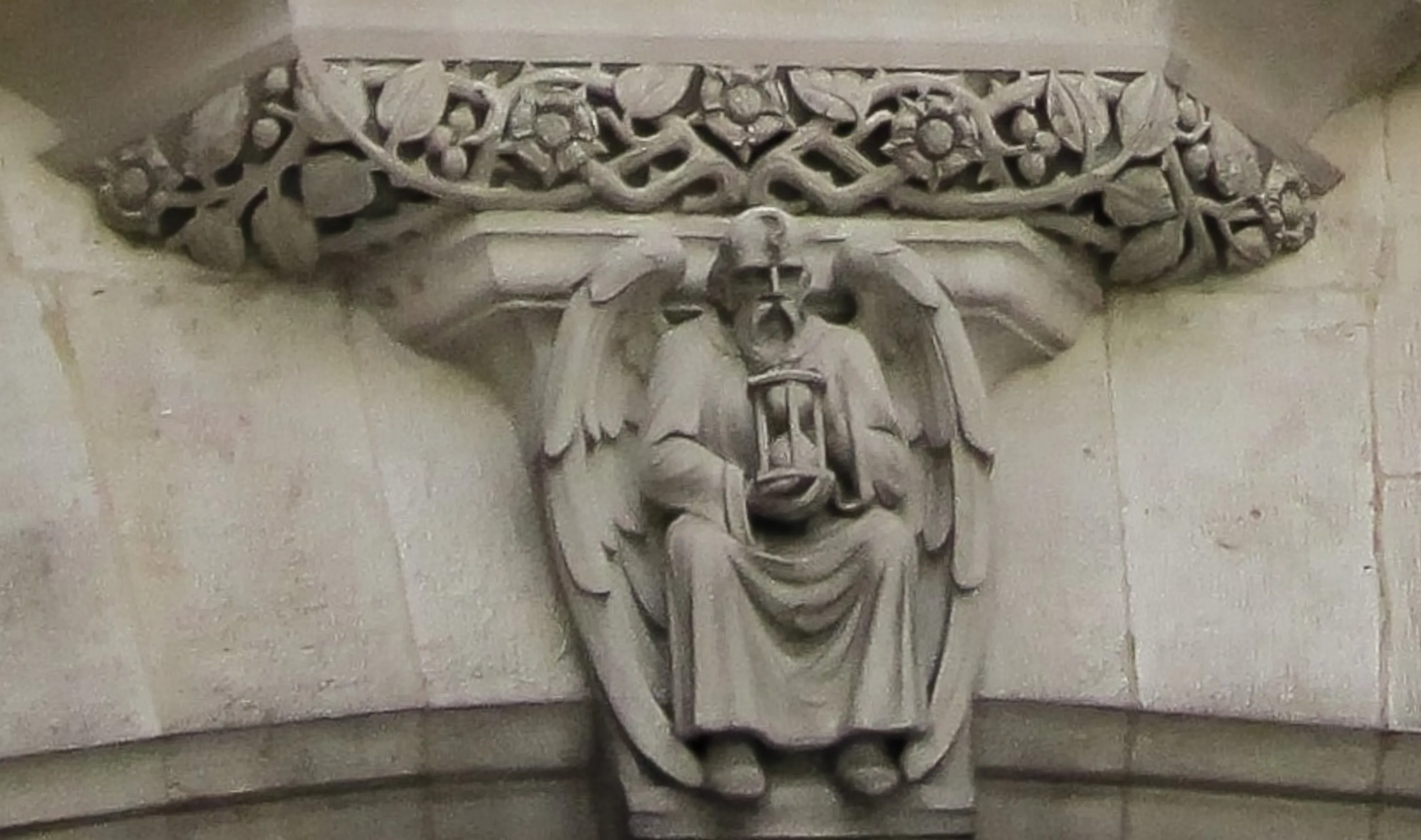 Angel of time on the Liberty & Co building off Regent St London