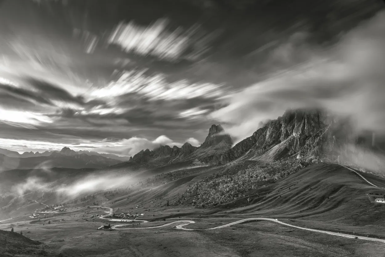Passo Giau - Sunset Long exposition