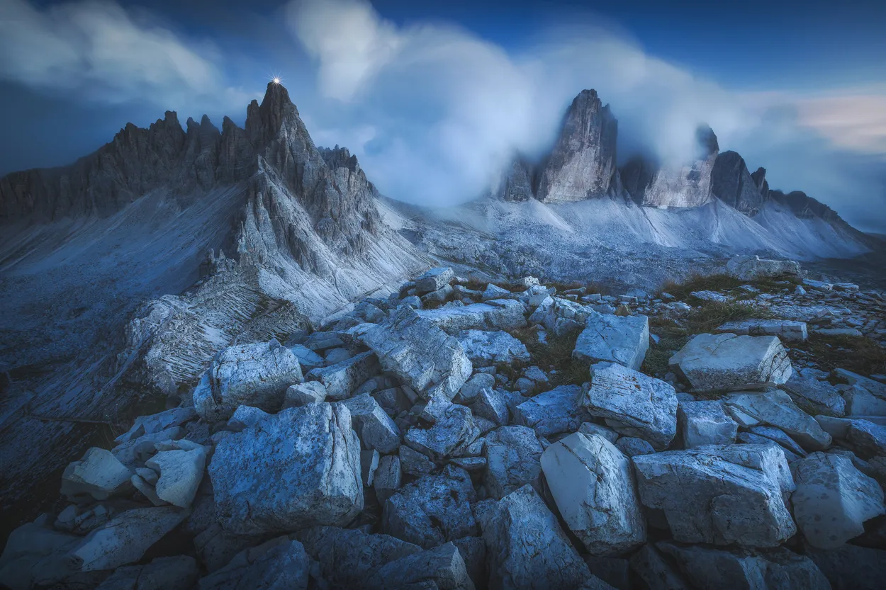 The blue mountain