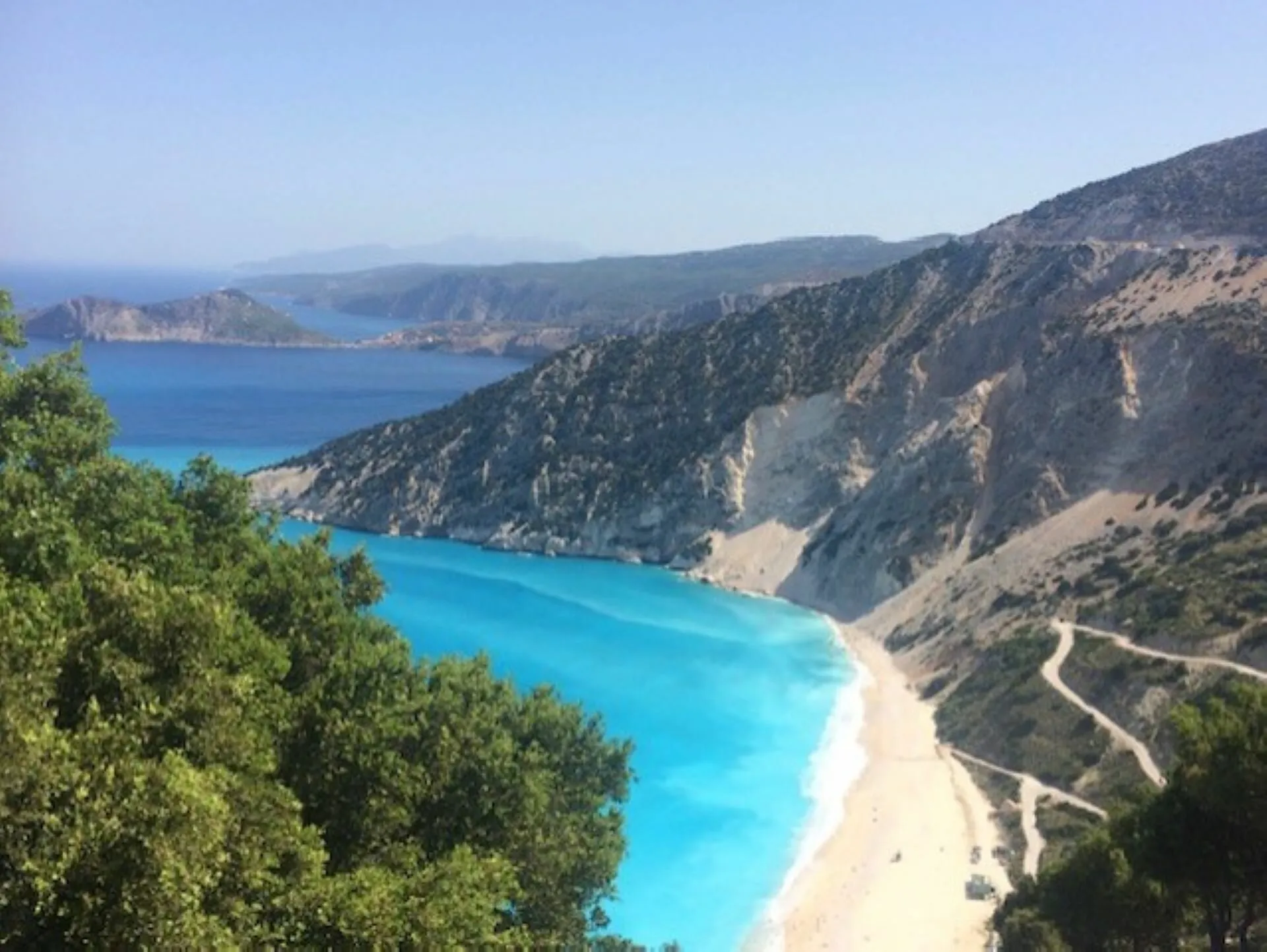 Kefalonia coastline and mountains