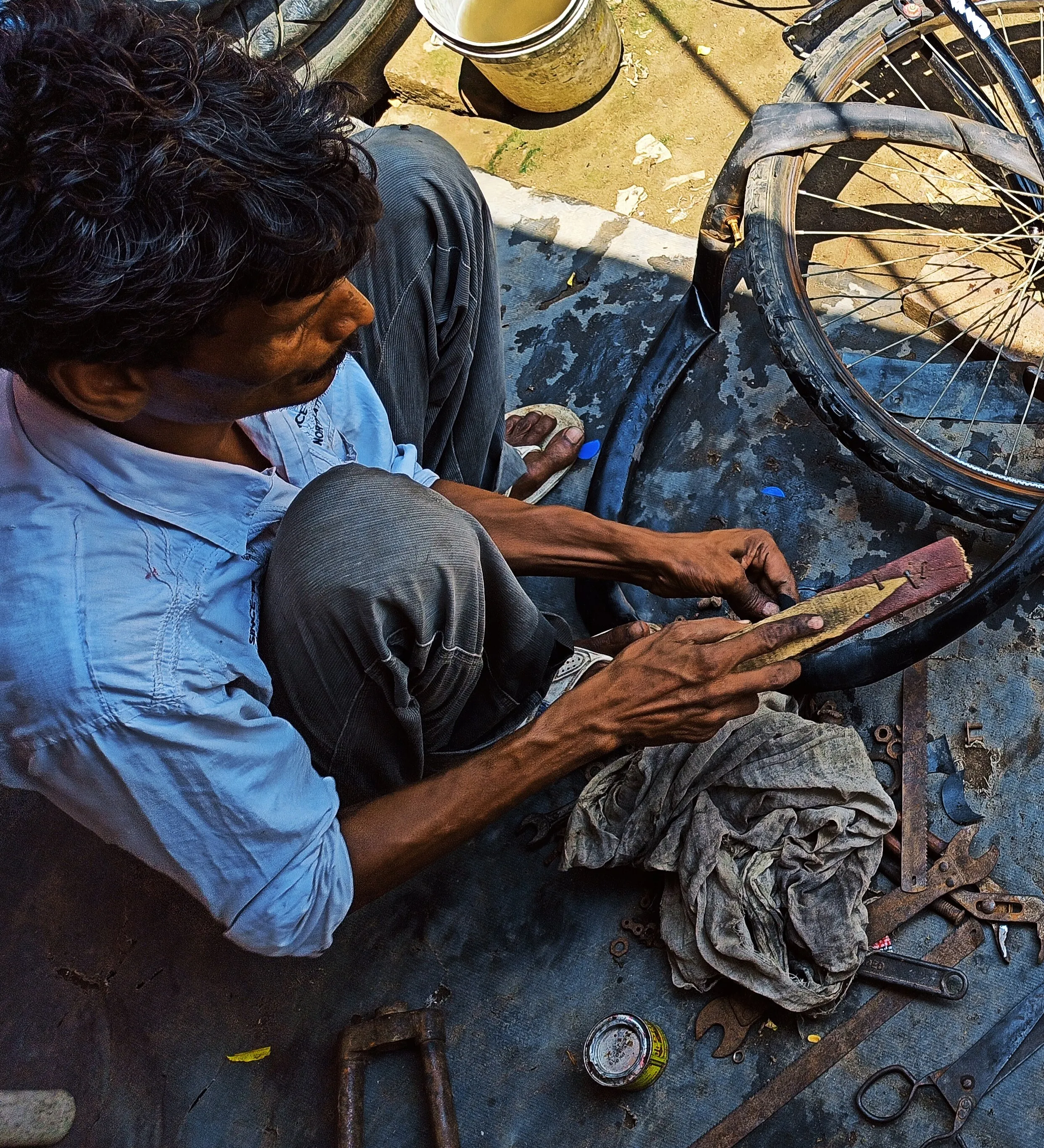 Bicycle Repairman: Livelihood at Work.