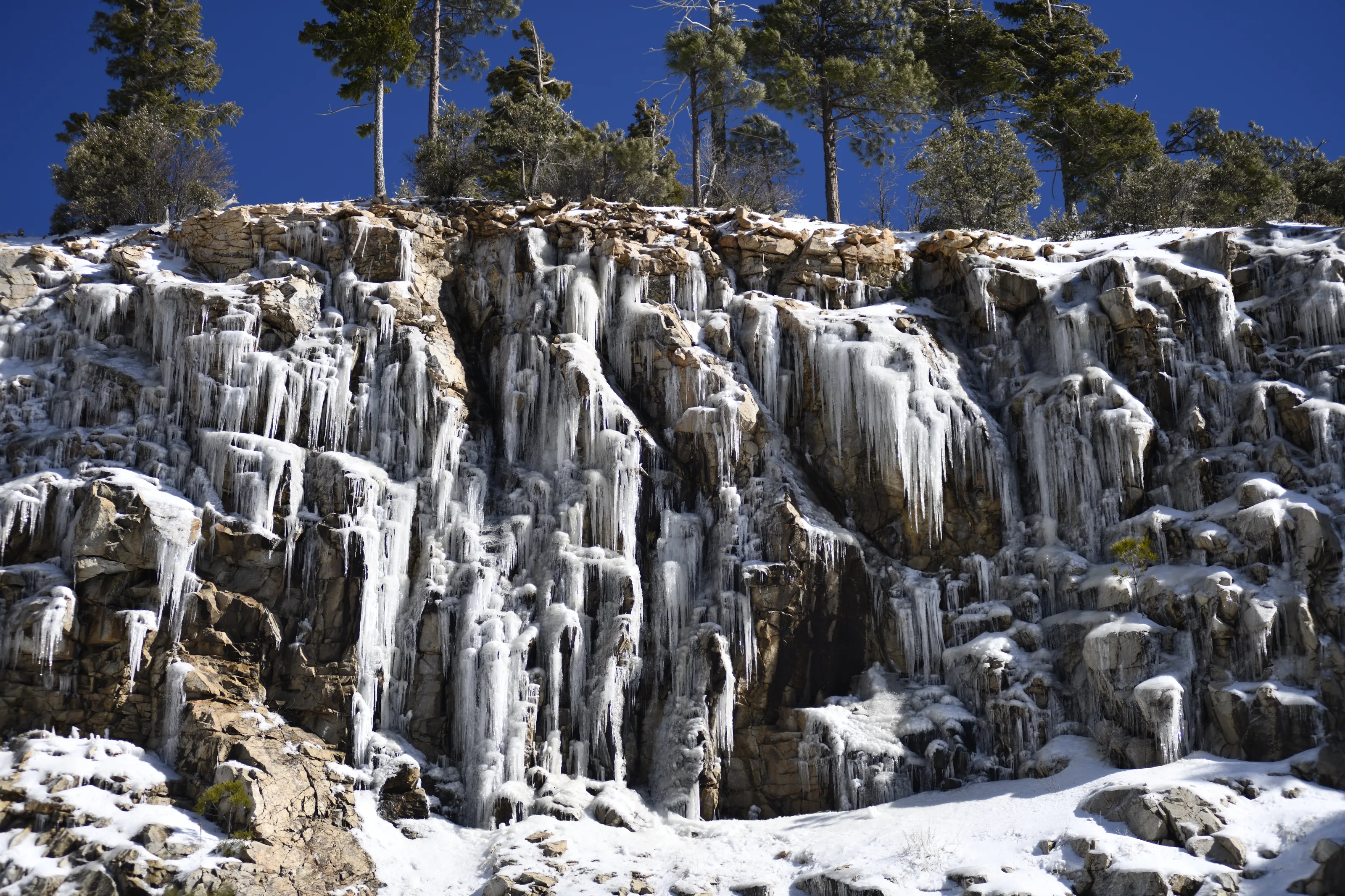 Ice on the rocks.  Mt. Lemmon, Arizona