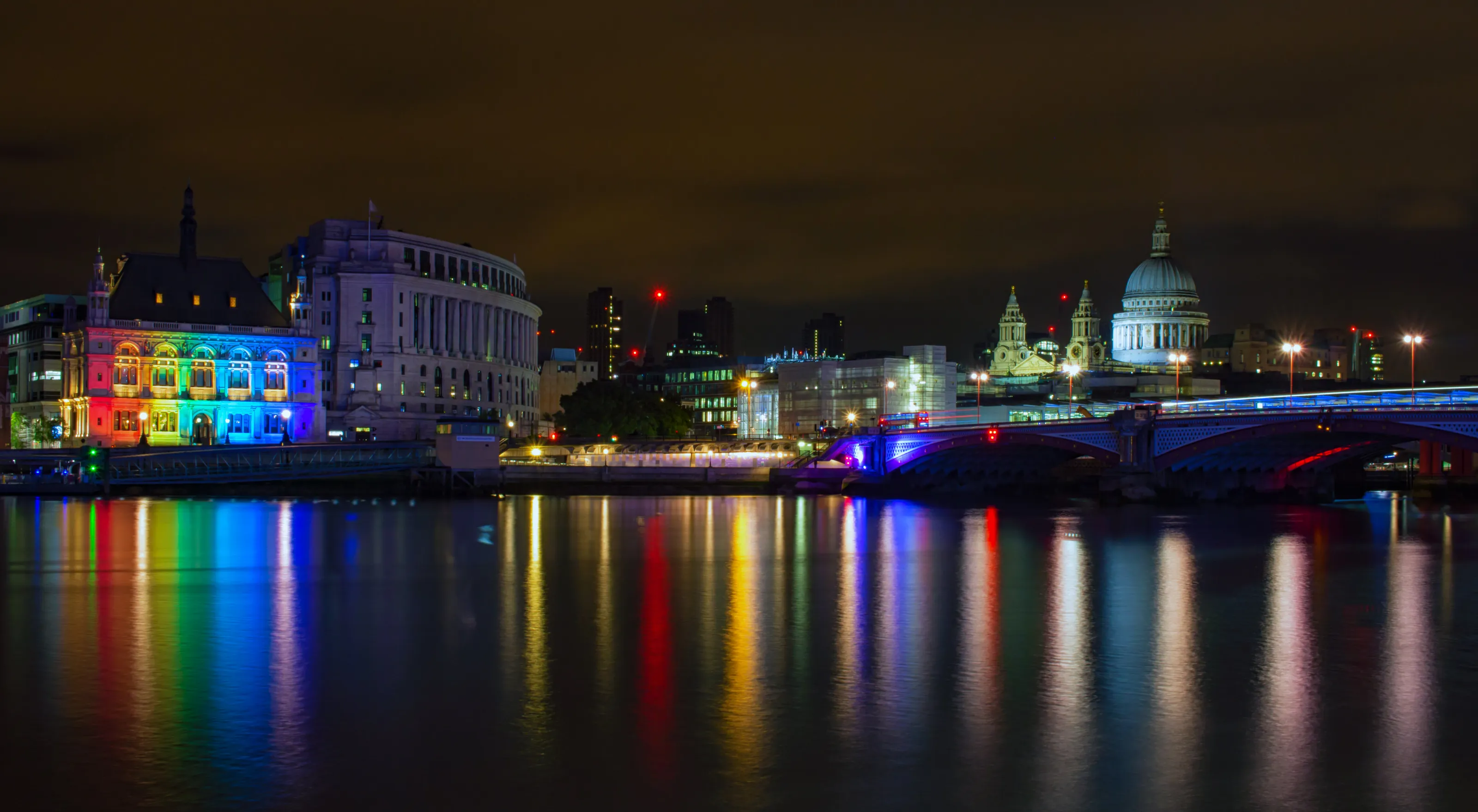 Rainbow colours of London