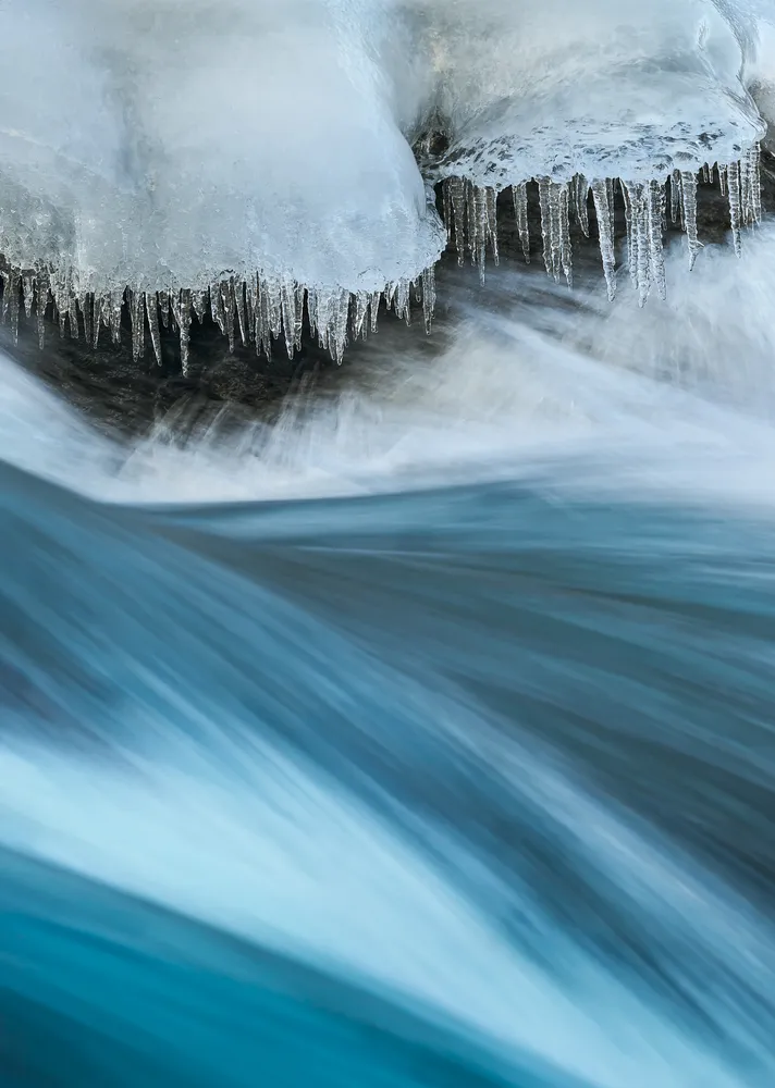 Icicles Godafoss Iceland Feb 2017