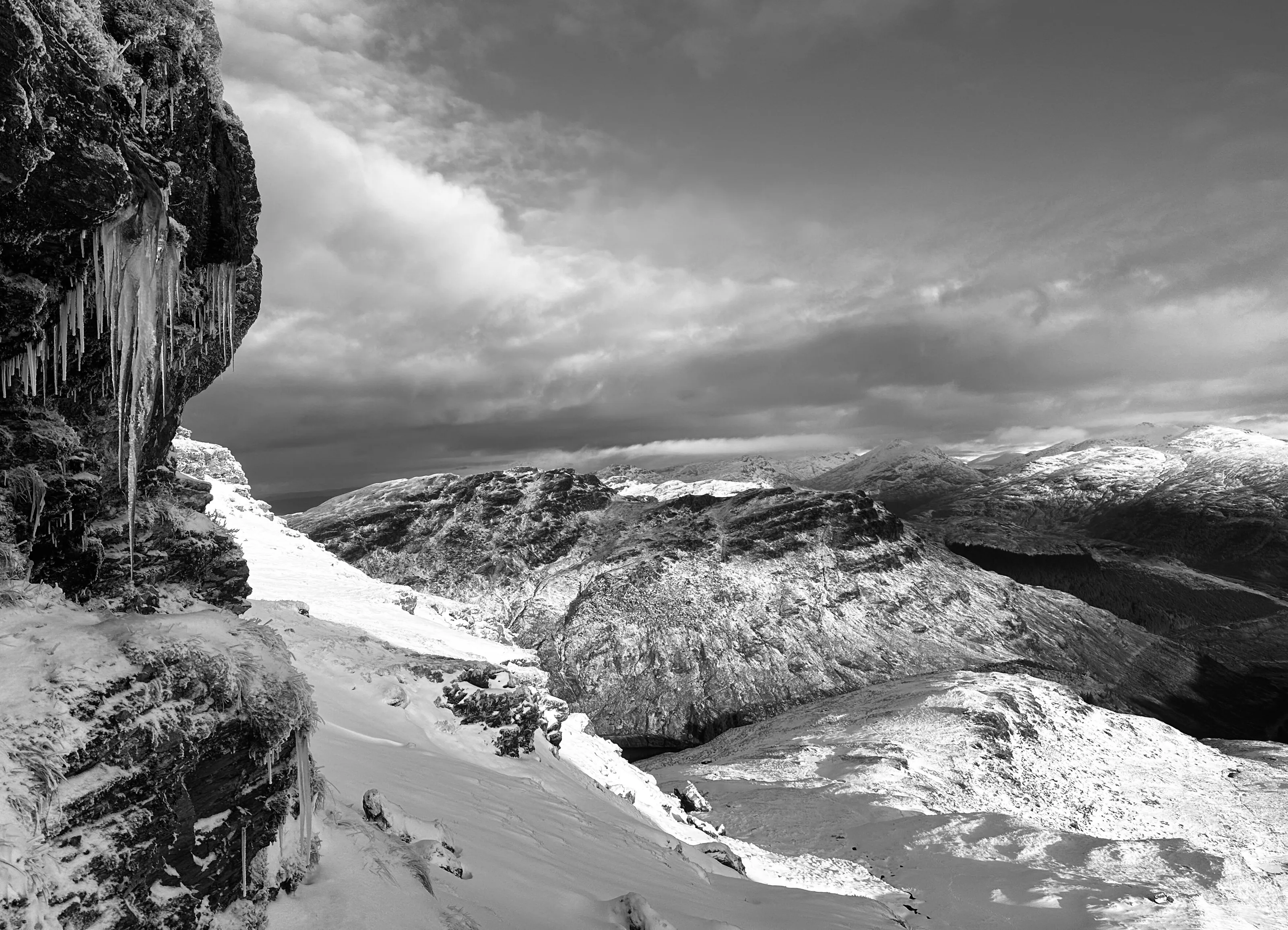 Icicles on Beinn Bheula