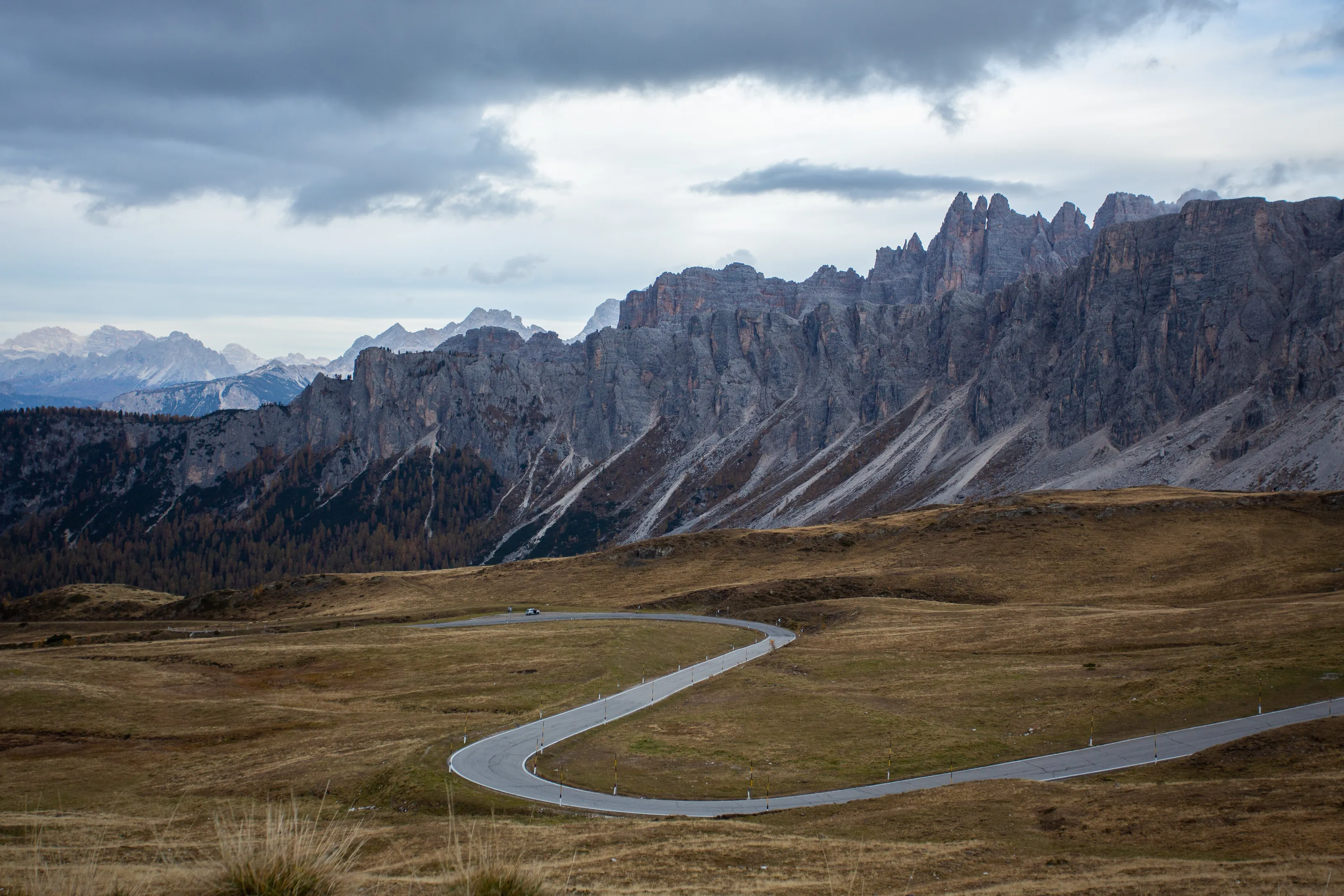 A road to the italian alps