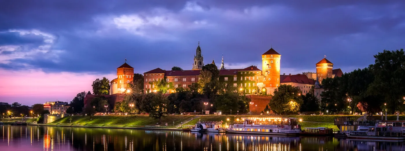 Krakow - Wawel Lights in Blue Hour PC - flat 3