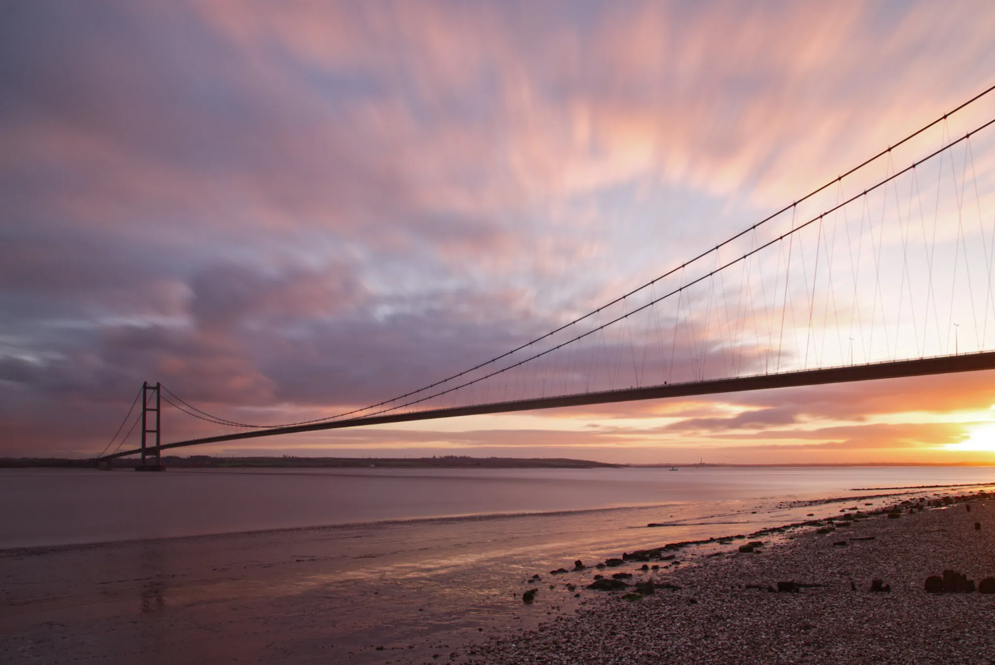 Humber bridge, Kingston upon Hull, UK.