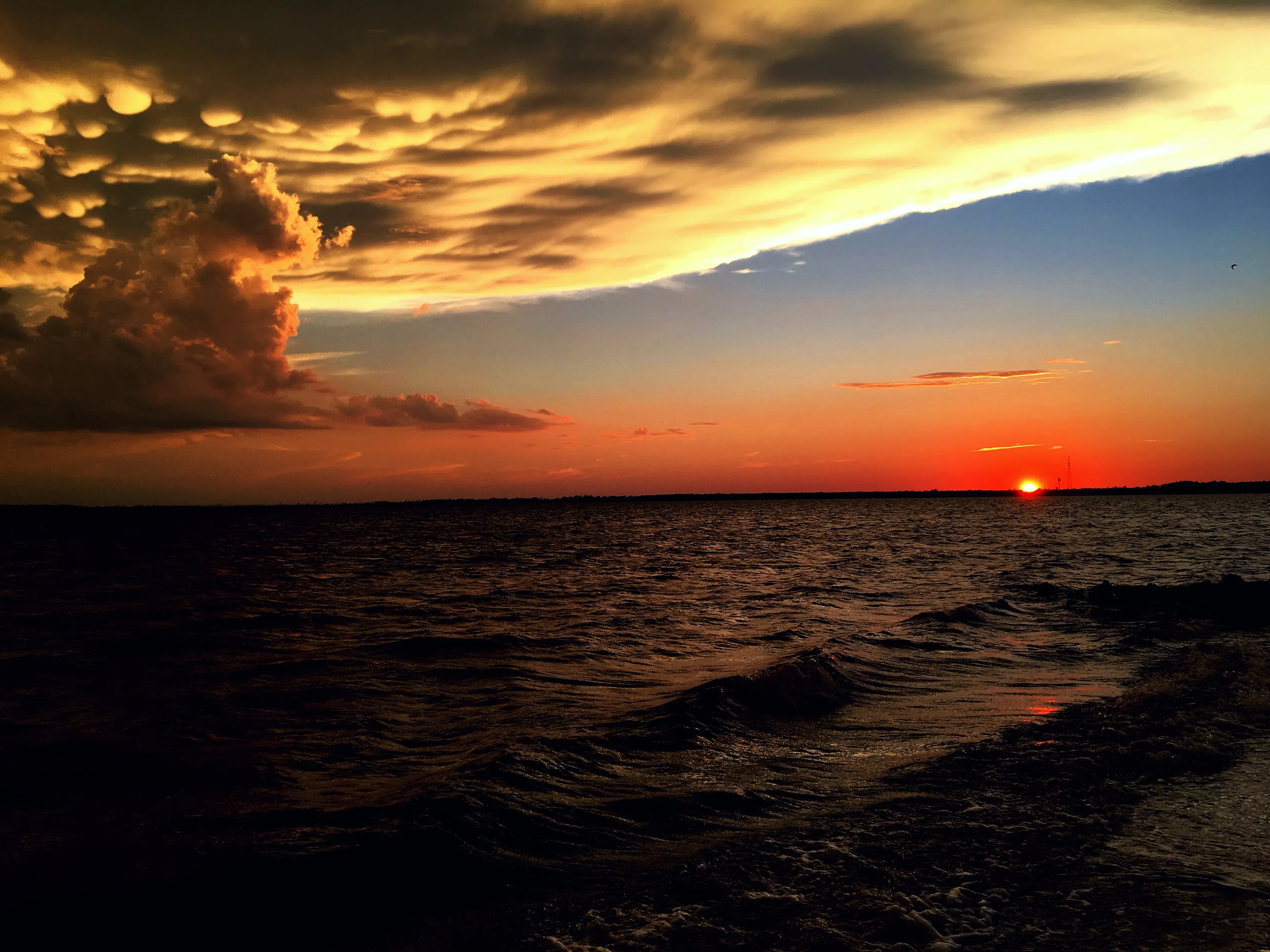 Mammatus Clouds at Sunset