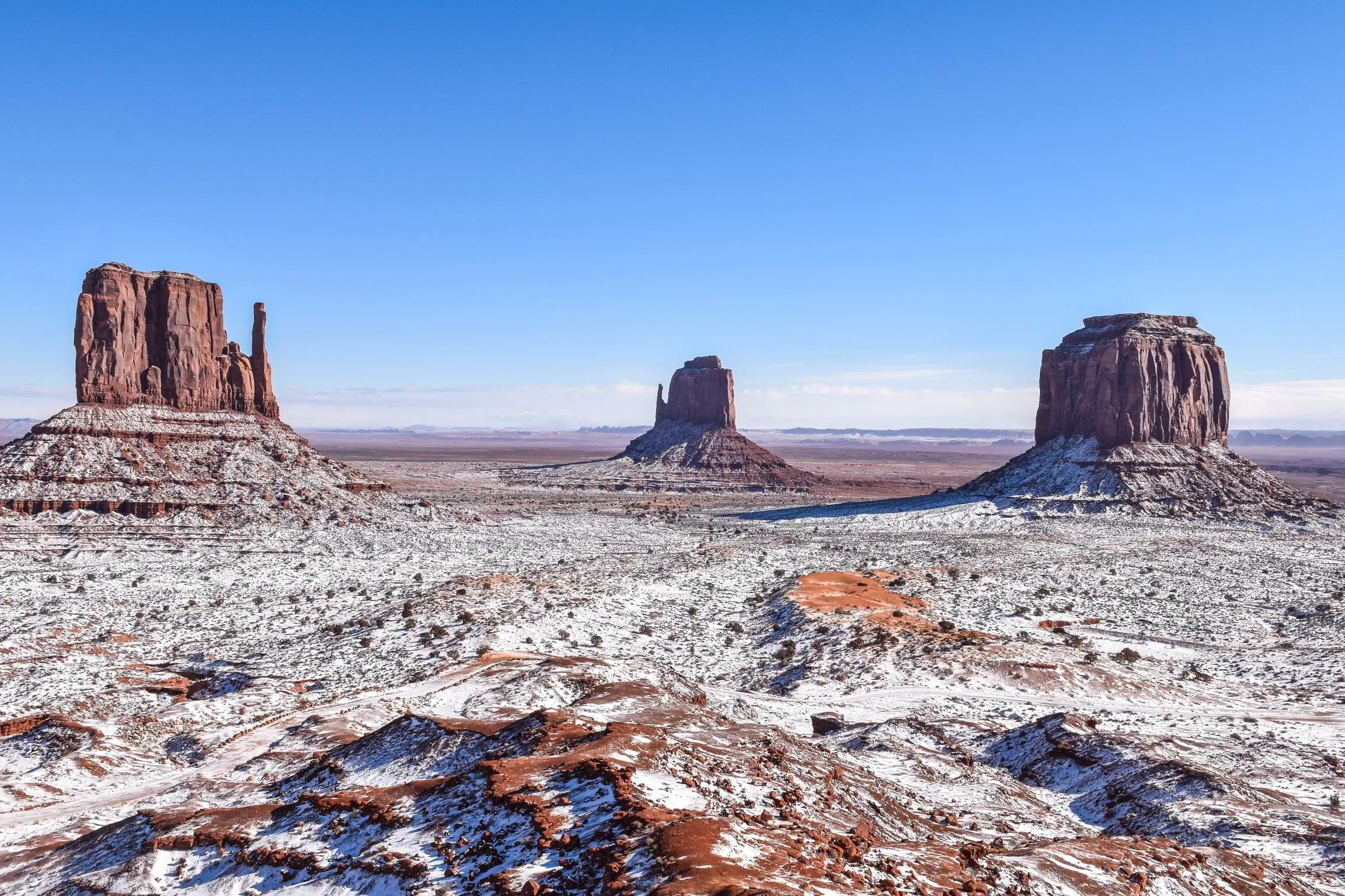 Monument Valley in winter