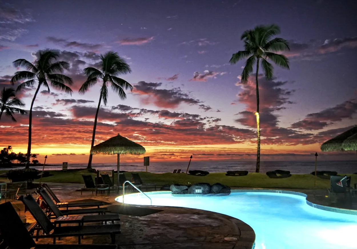Poolside Sunrise