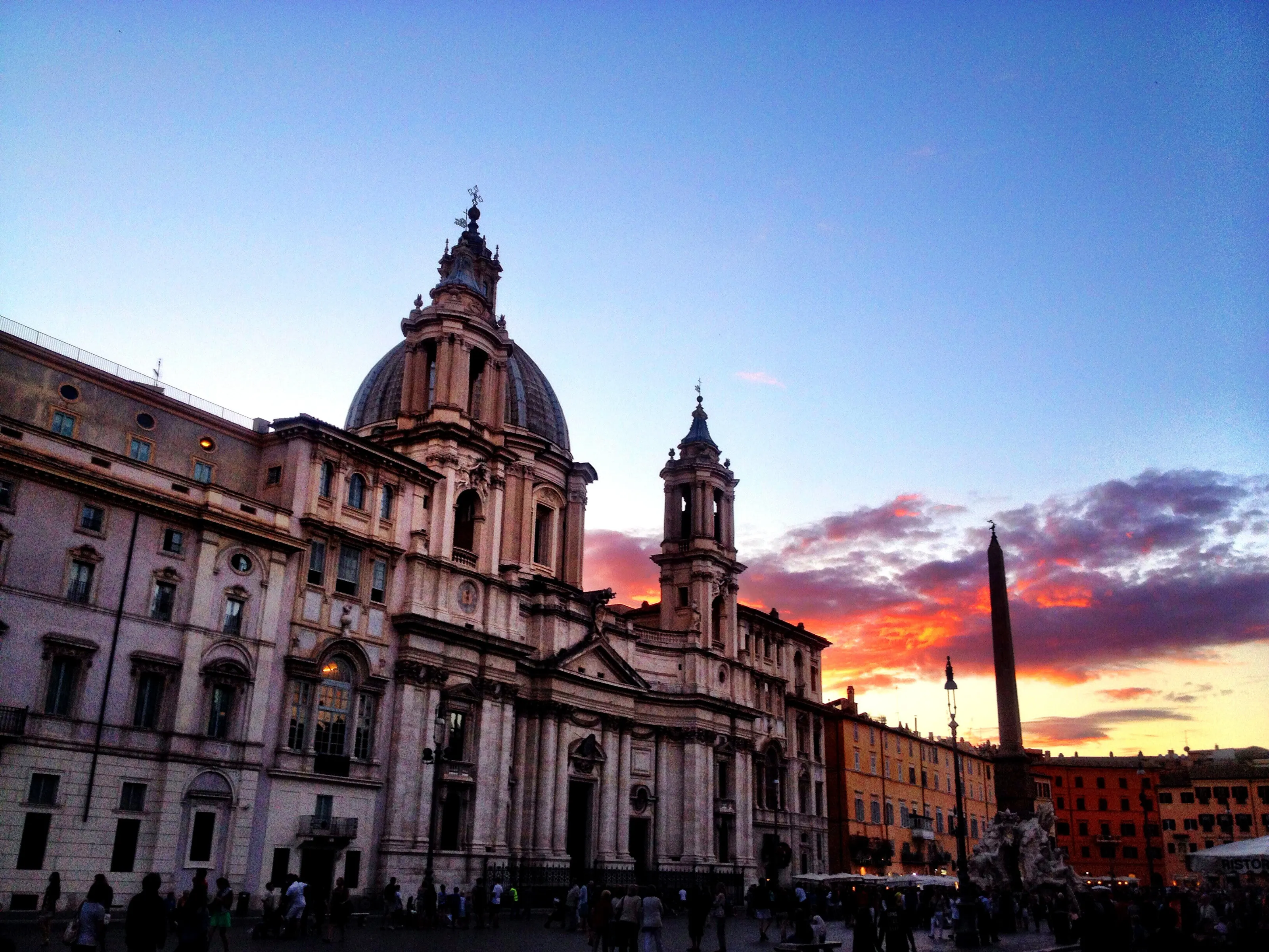 Warm sunset in Rome