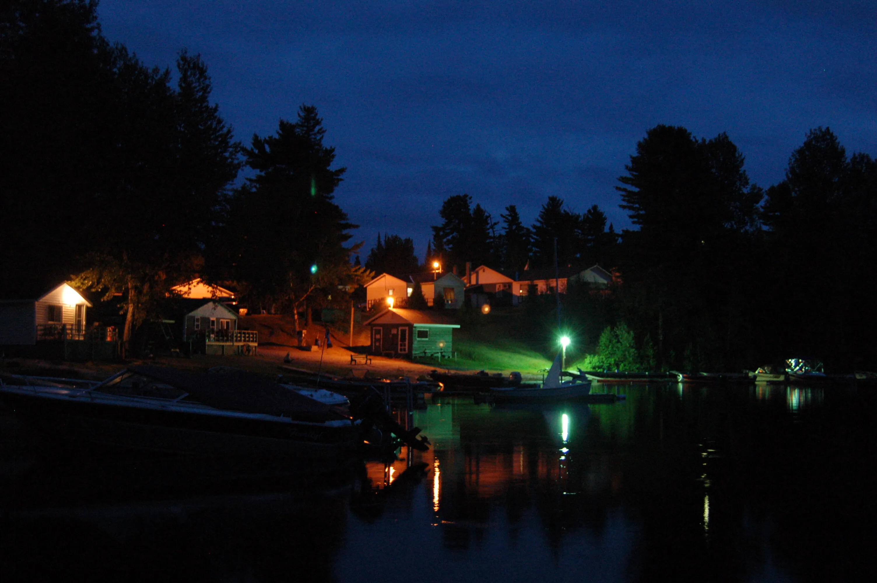 Night light at Red Cedar Lake