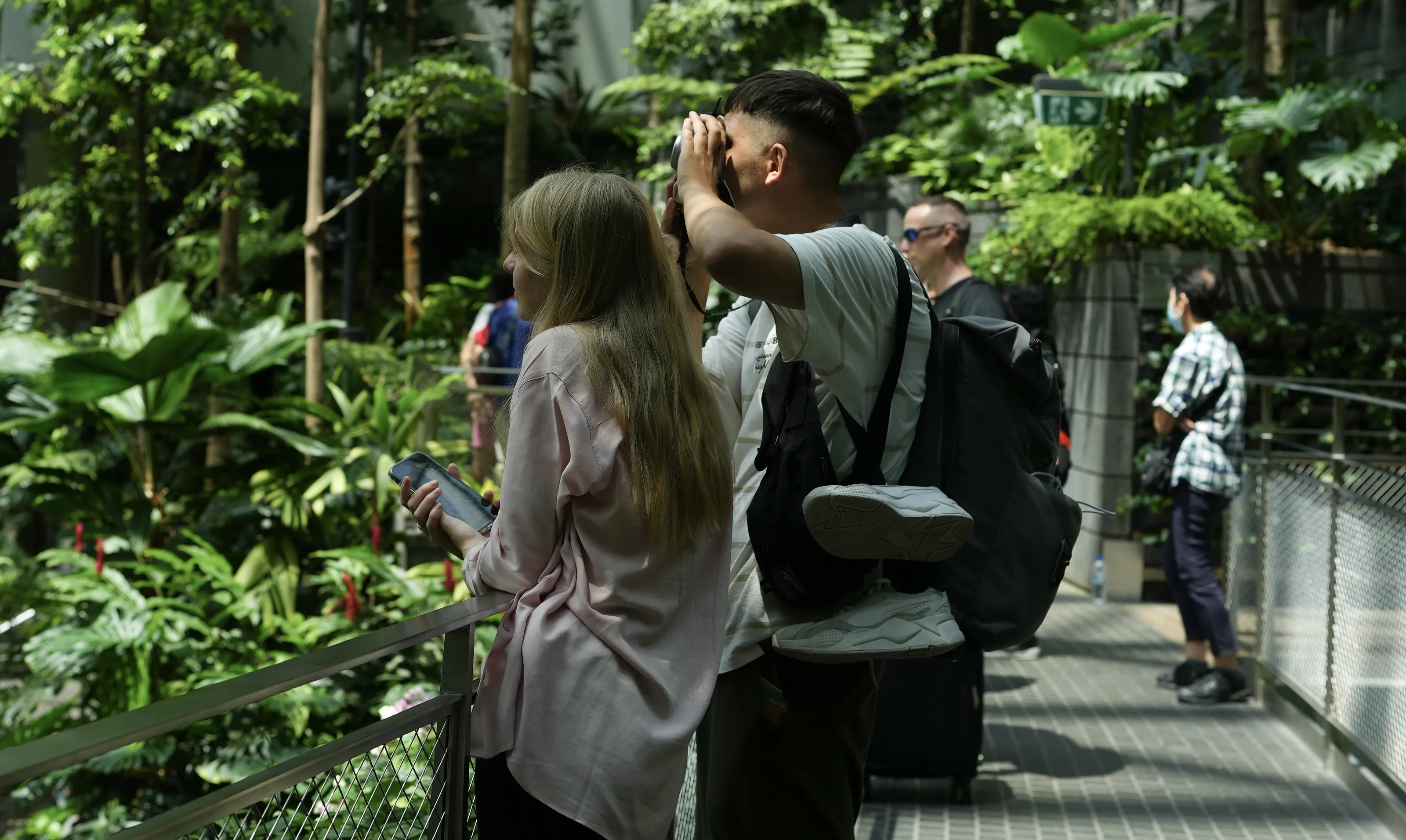Couple taking photos