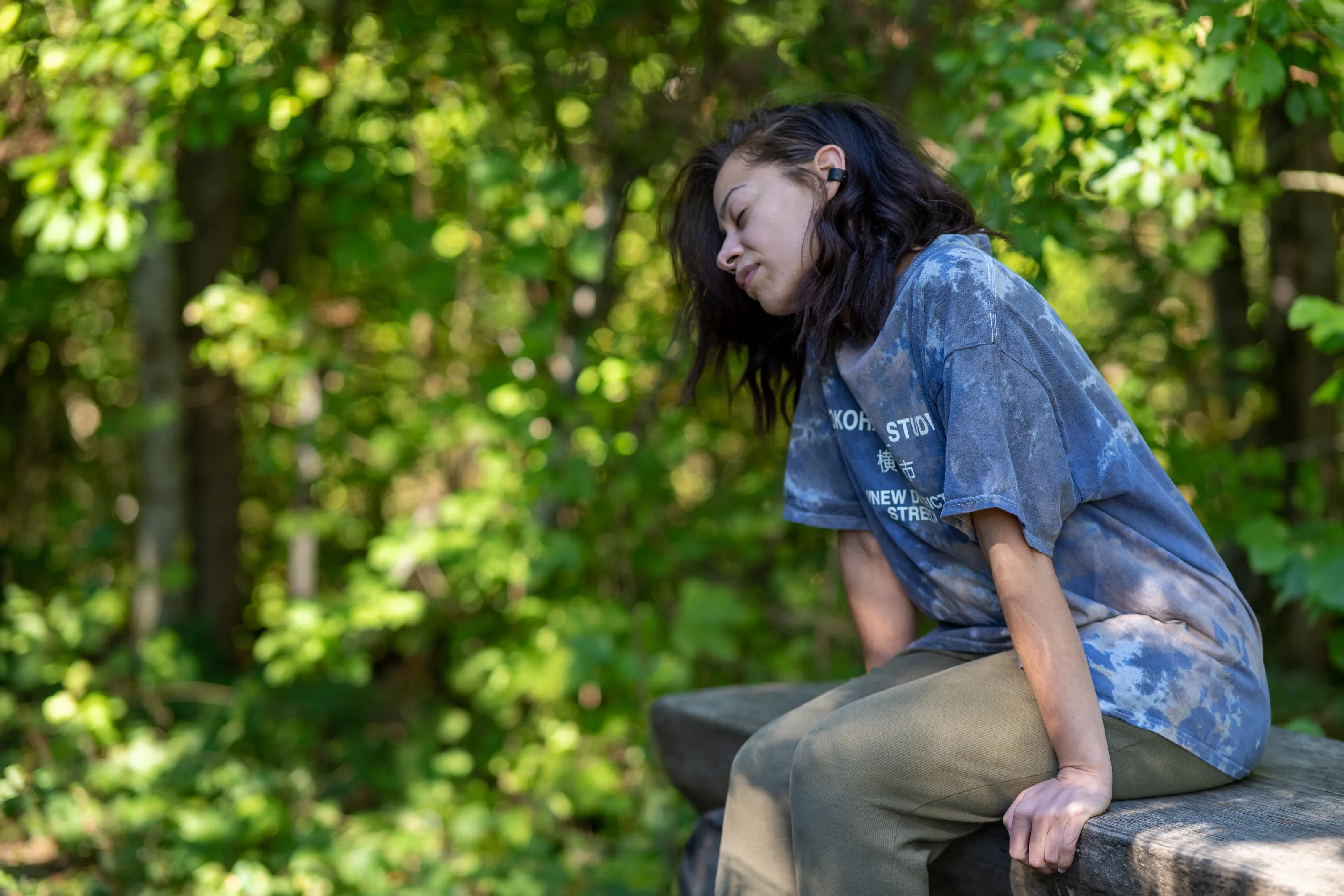 girl in woods
