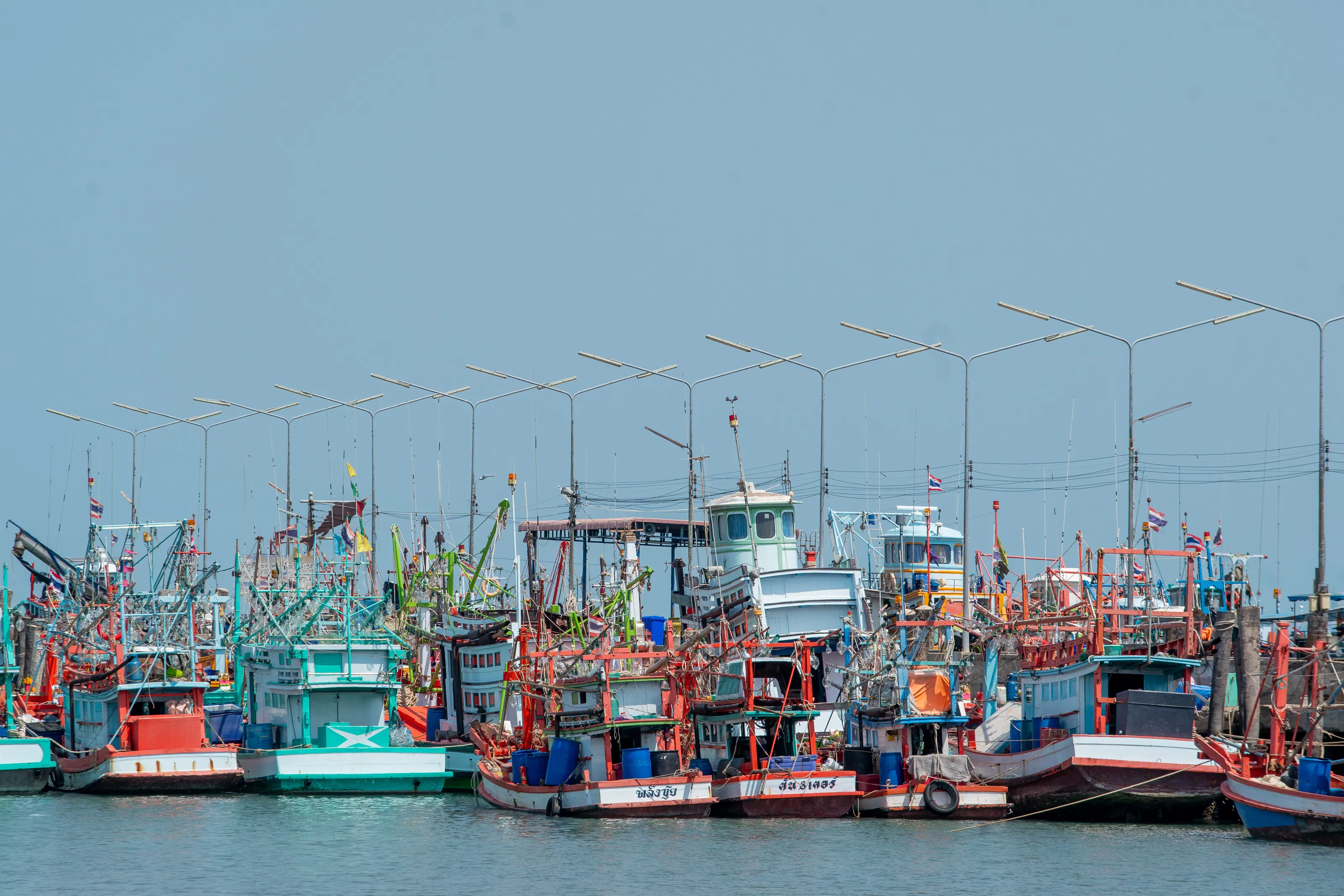 fishing port on holidays