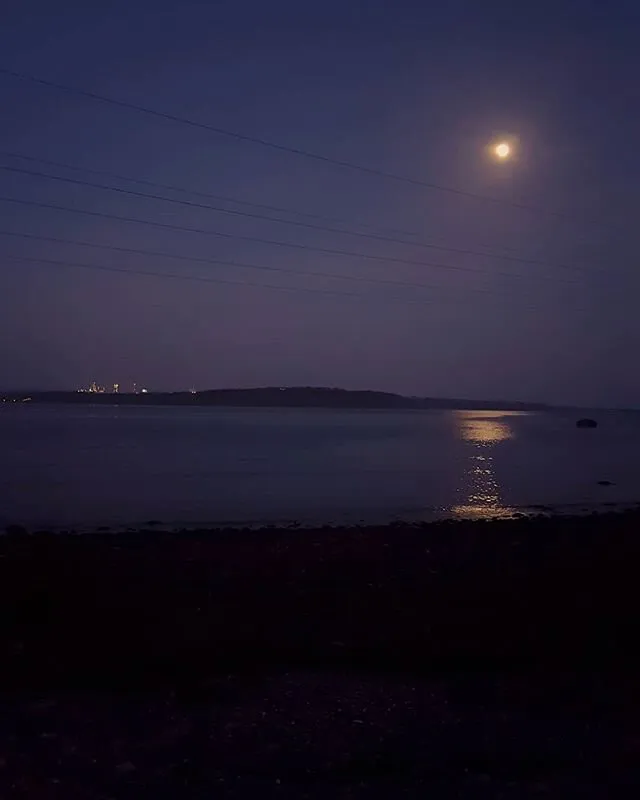 Moon over Cork Harbour