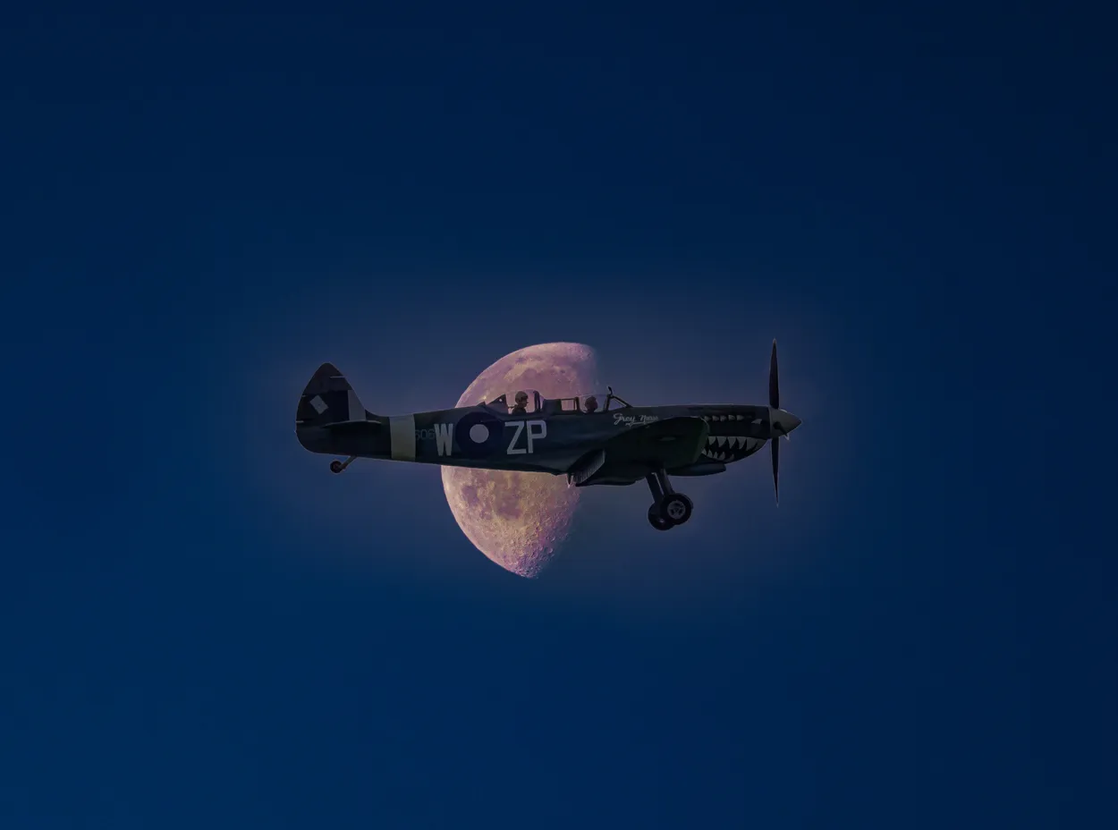 Coming home! Spitfire landing at Biggin Hill.