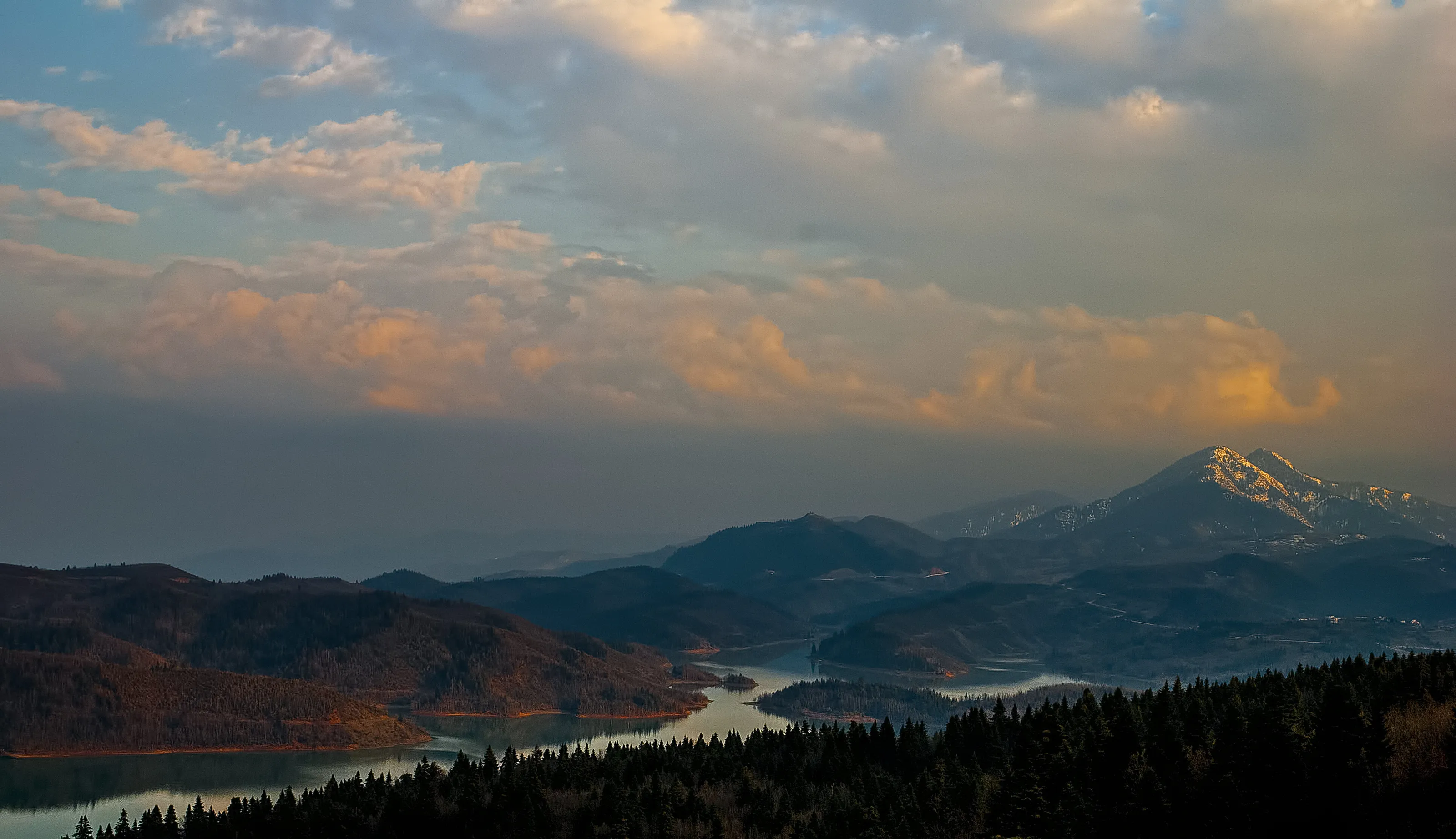 Mountain on lake