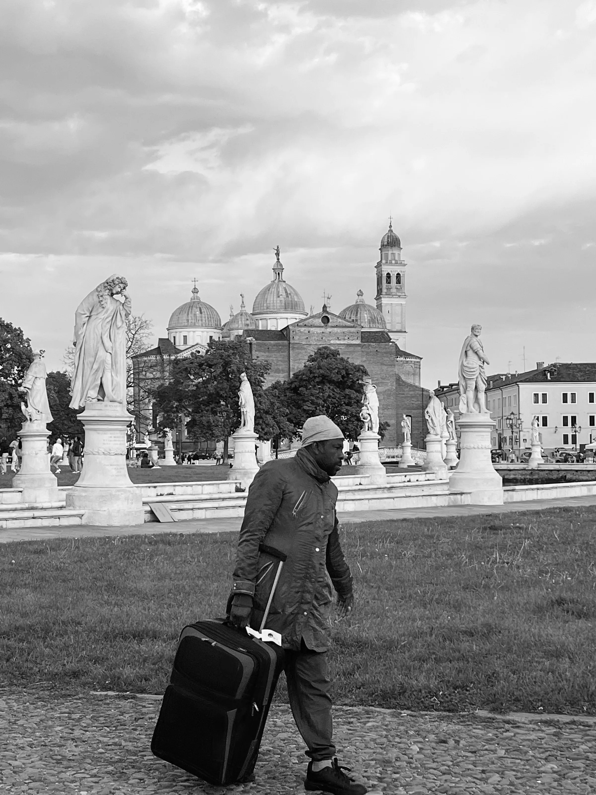 A men with a suitcase