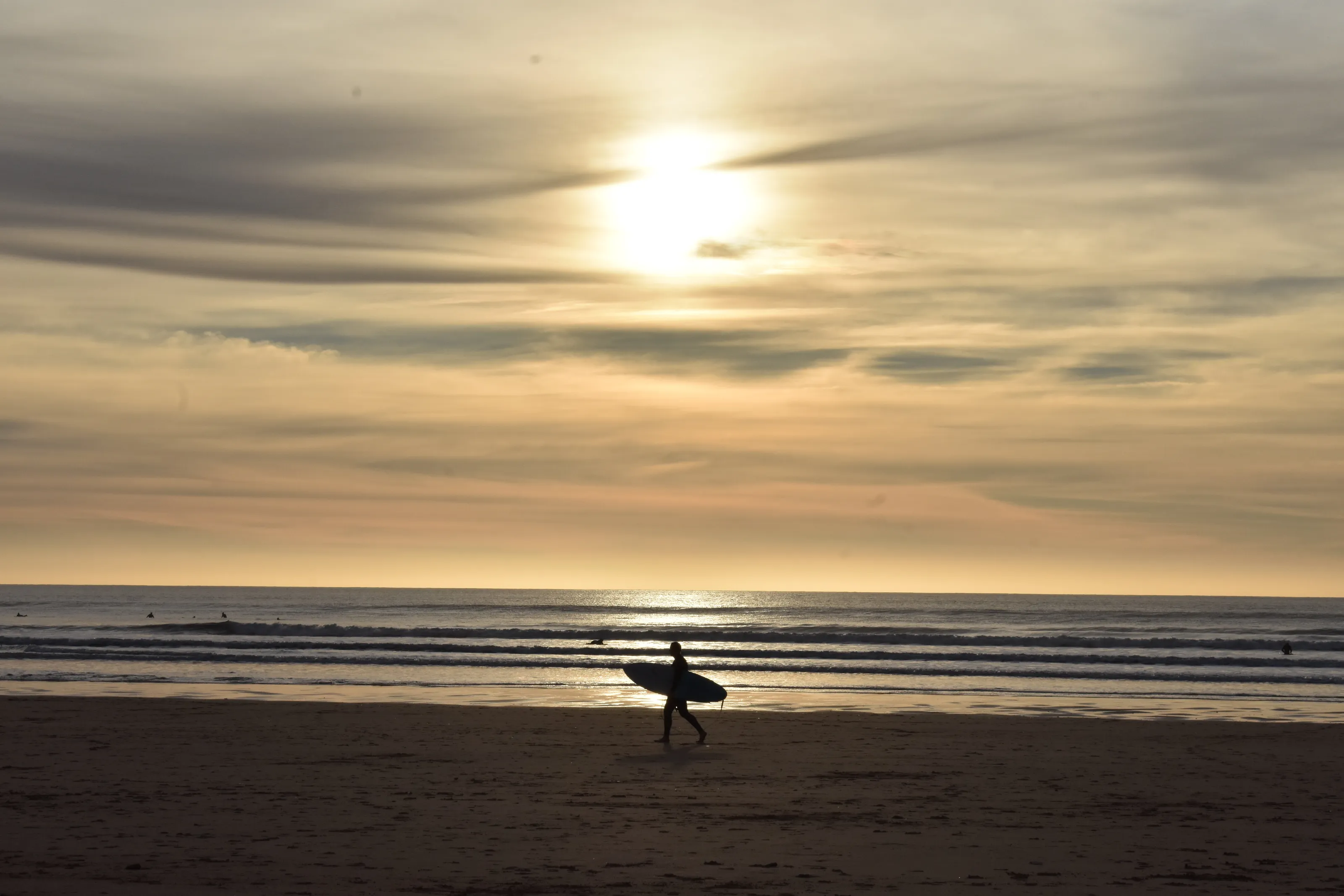 surfer on the sand