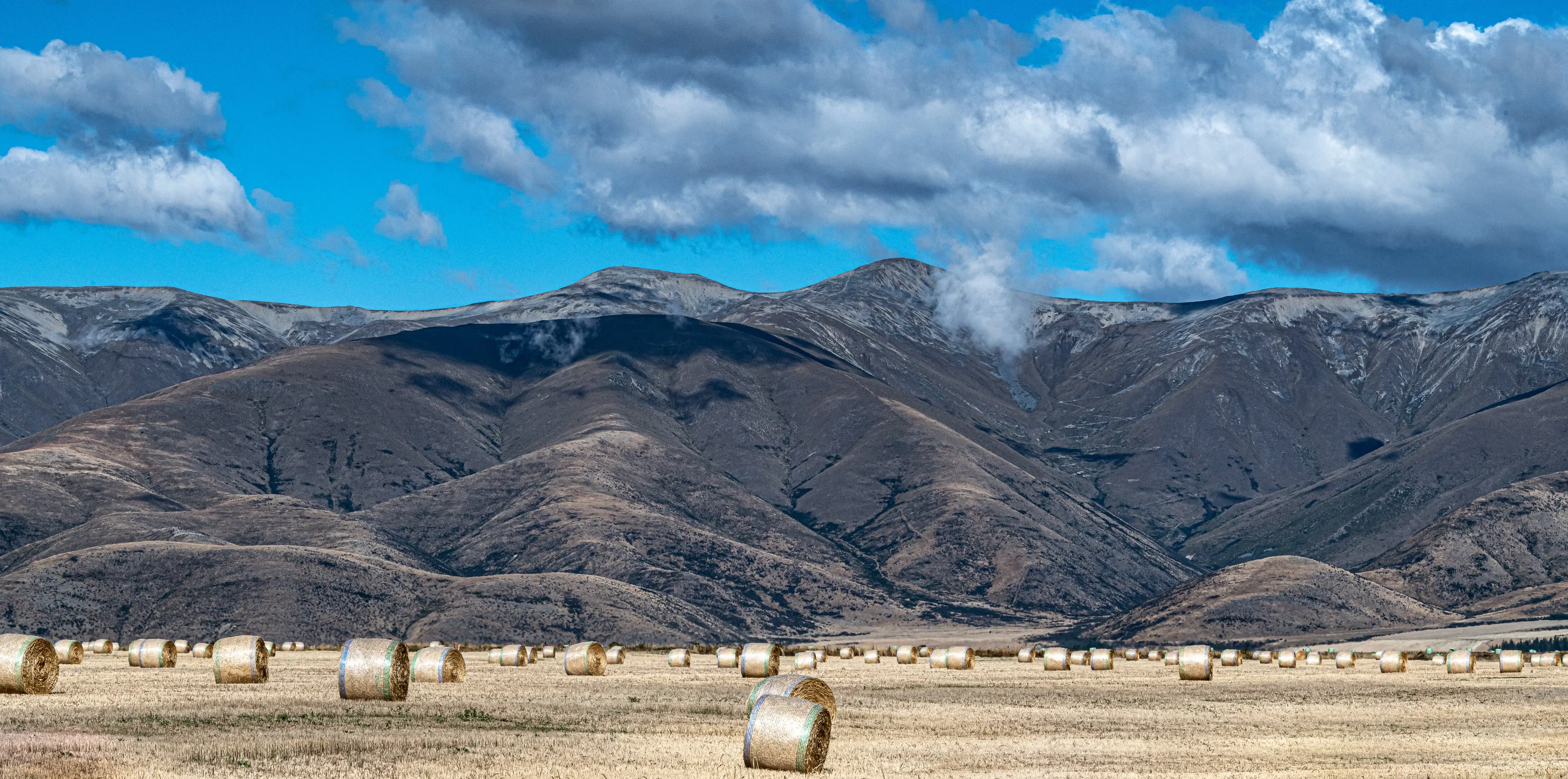 Freshly made Hay - McKenzie Country New Zealand