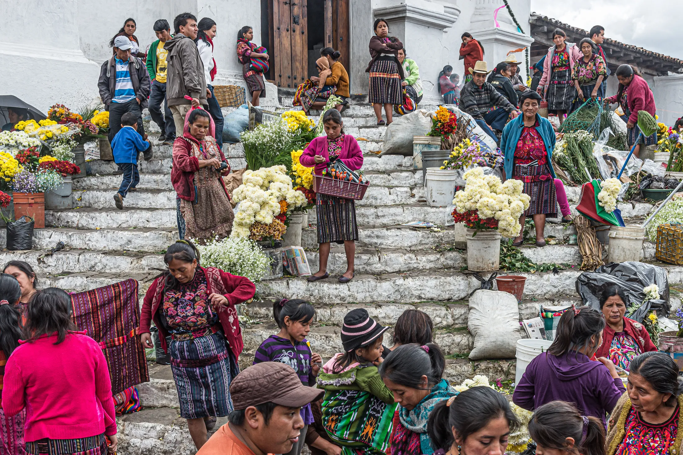 Flower Vendors Market -Chichicastenago