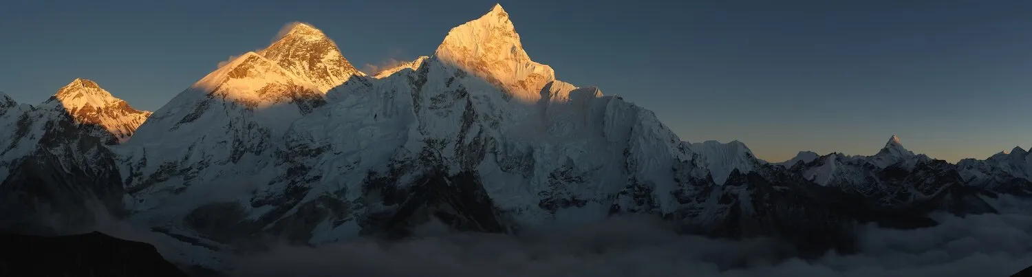 Mount Everest at sunset