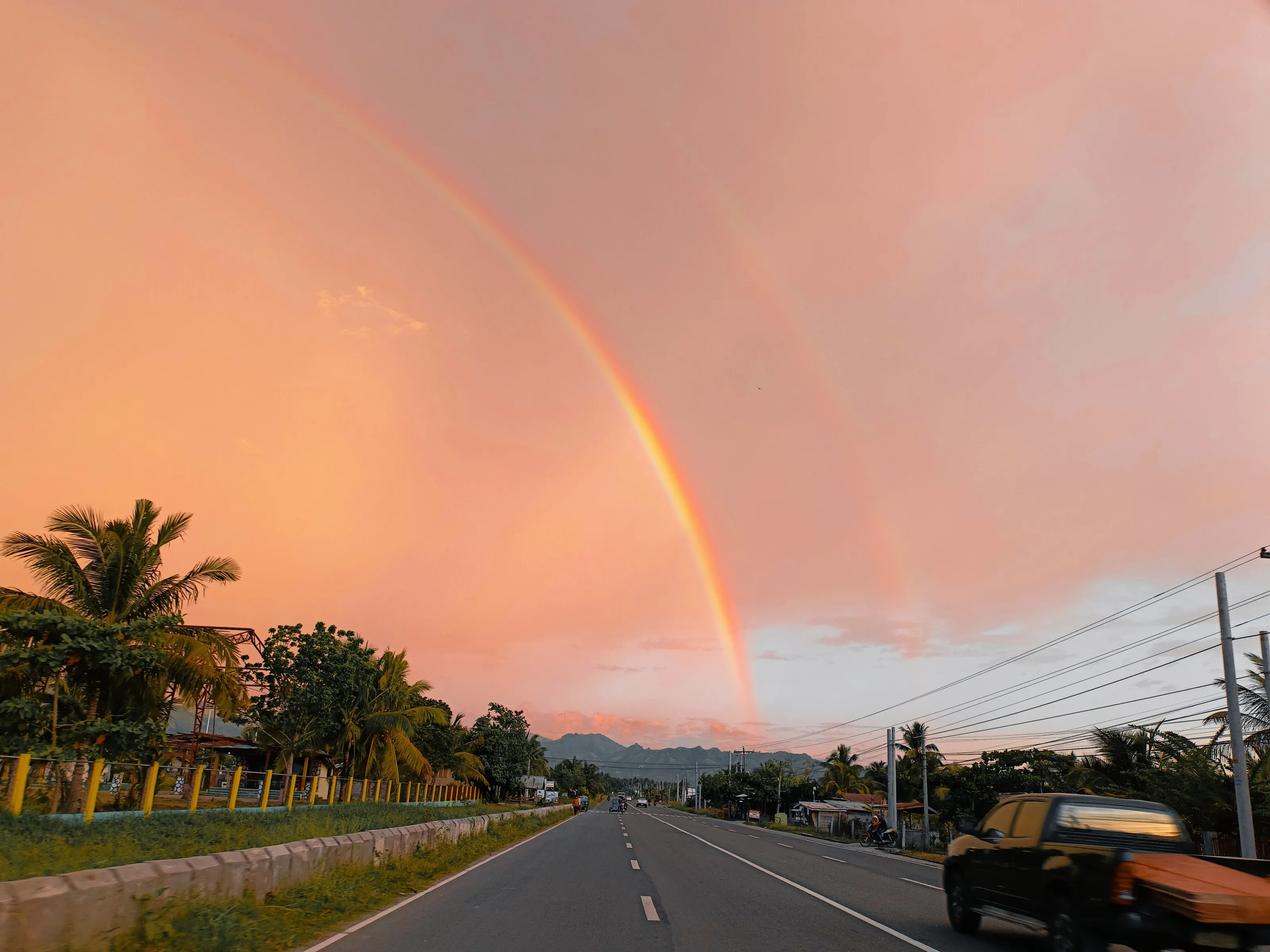Sky with 2 rainbows
