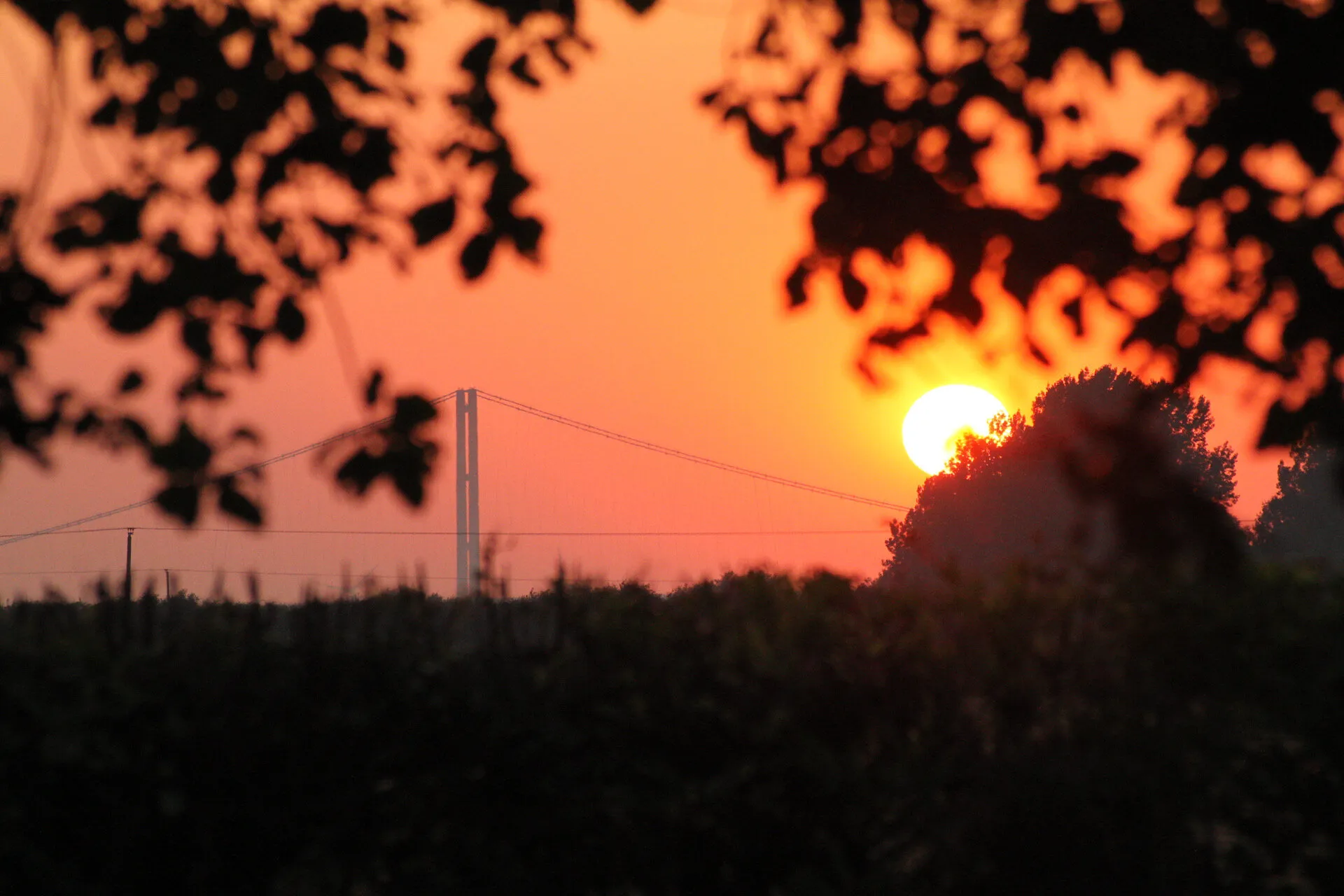Sunset over the Humber bridge