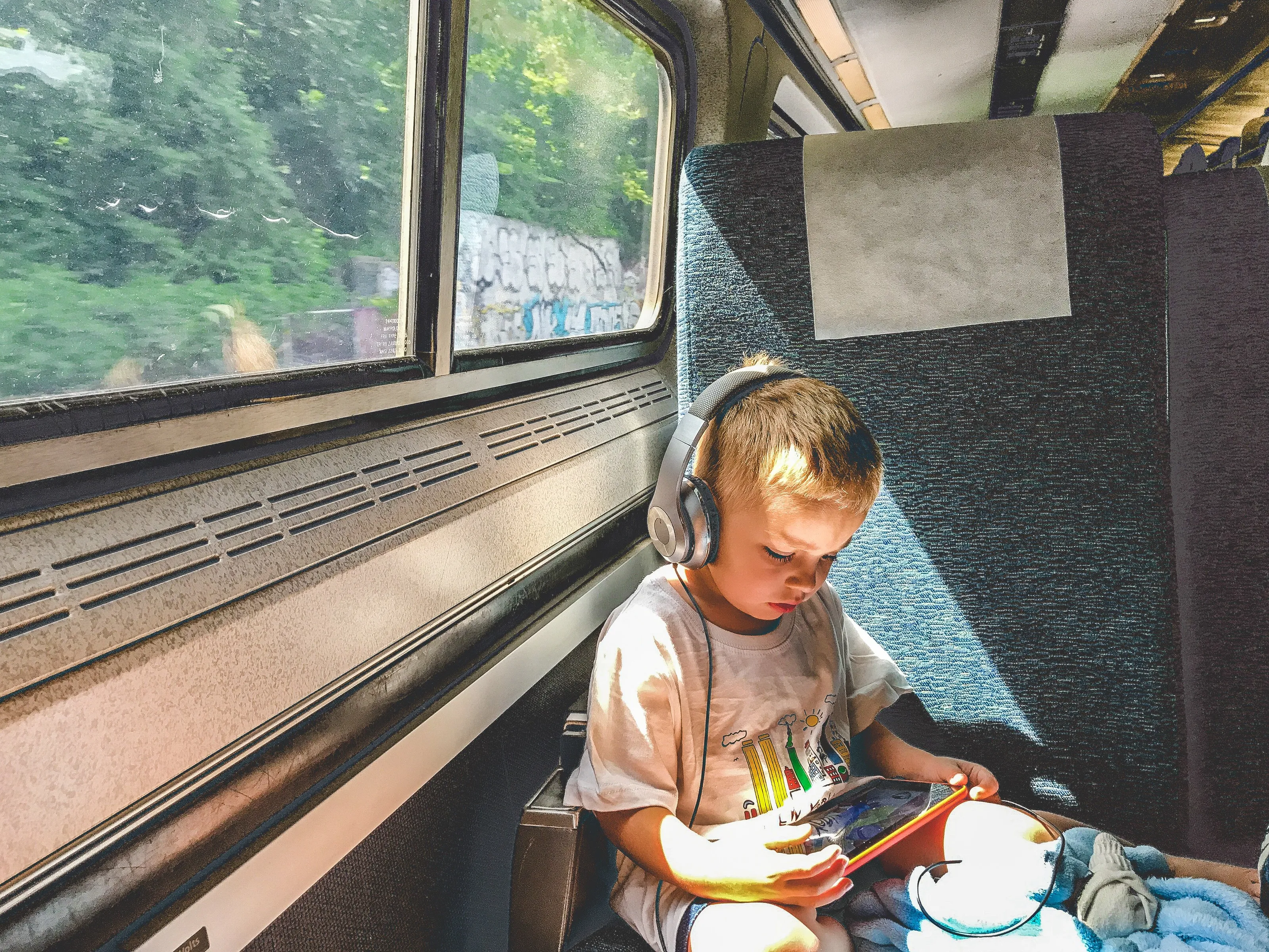 Child on train