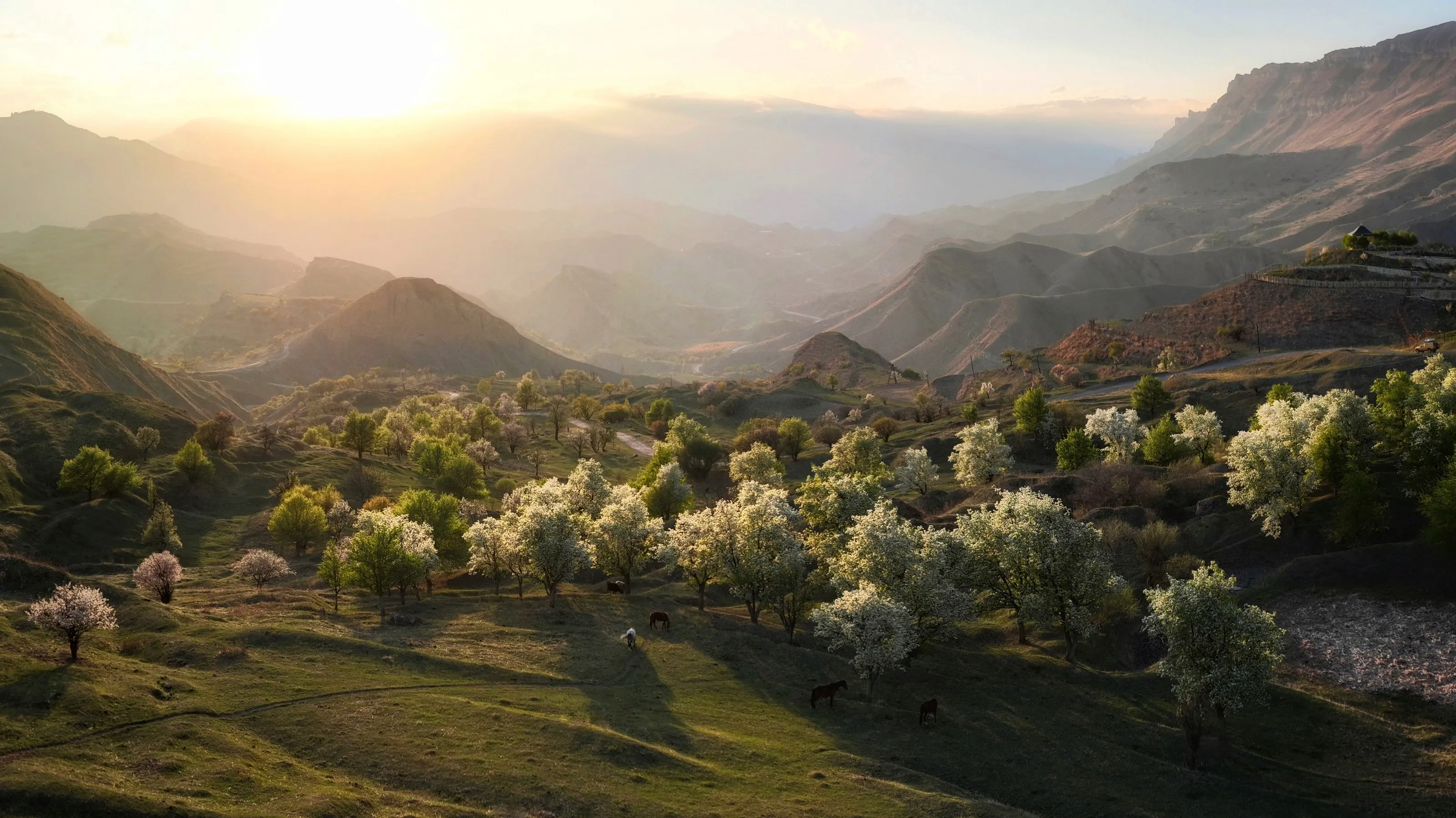 Valley near old village Choch in Dagestan