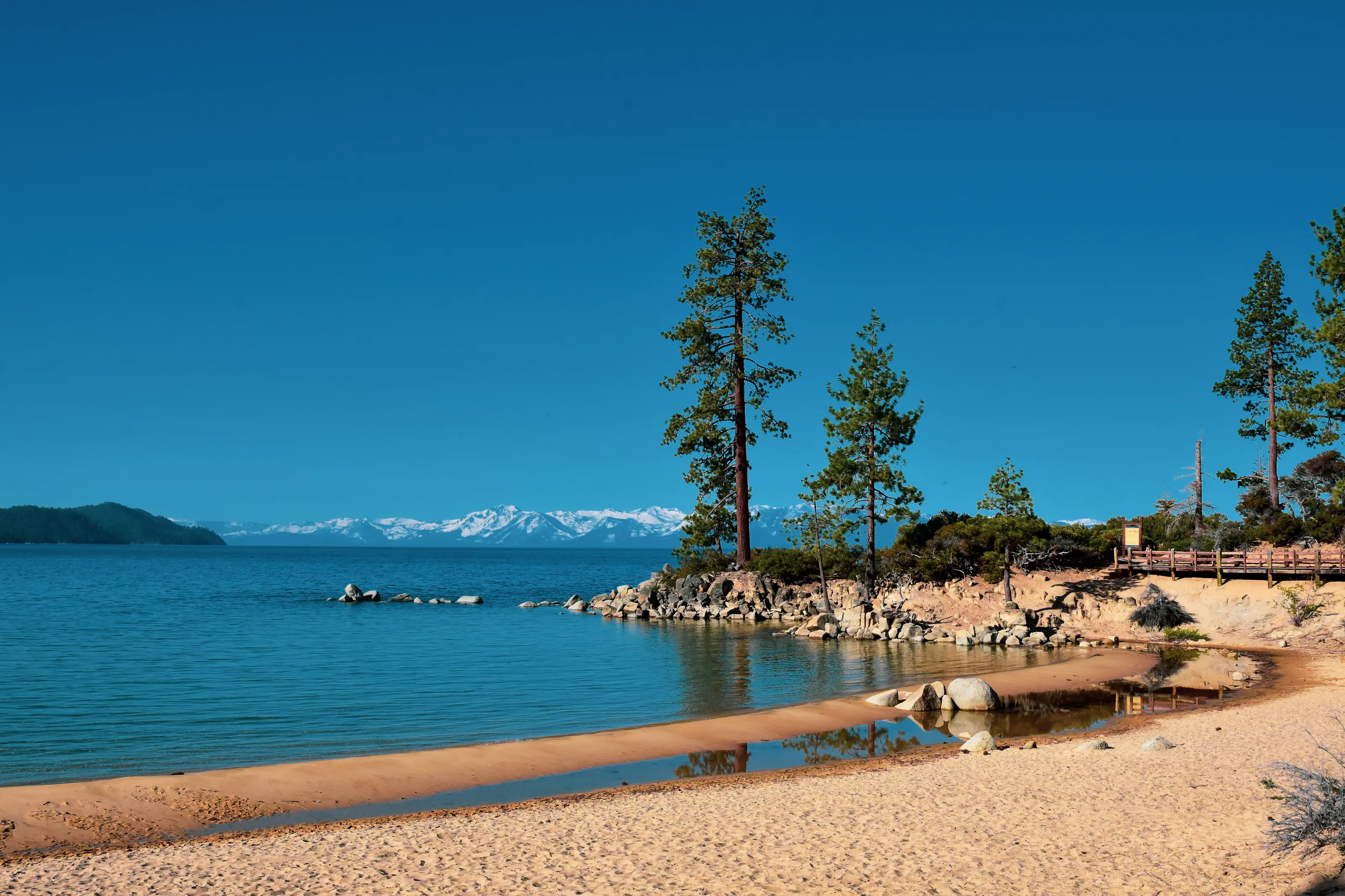 alpine lake beach