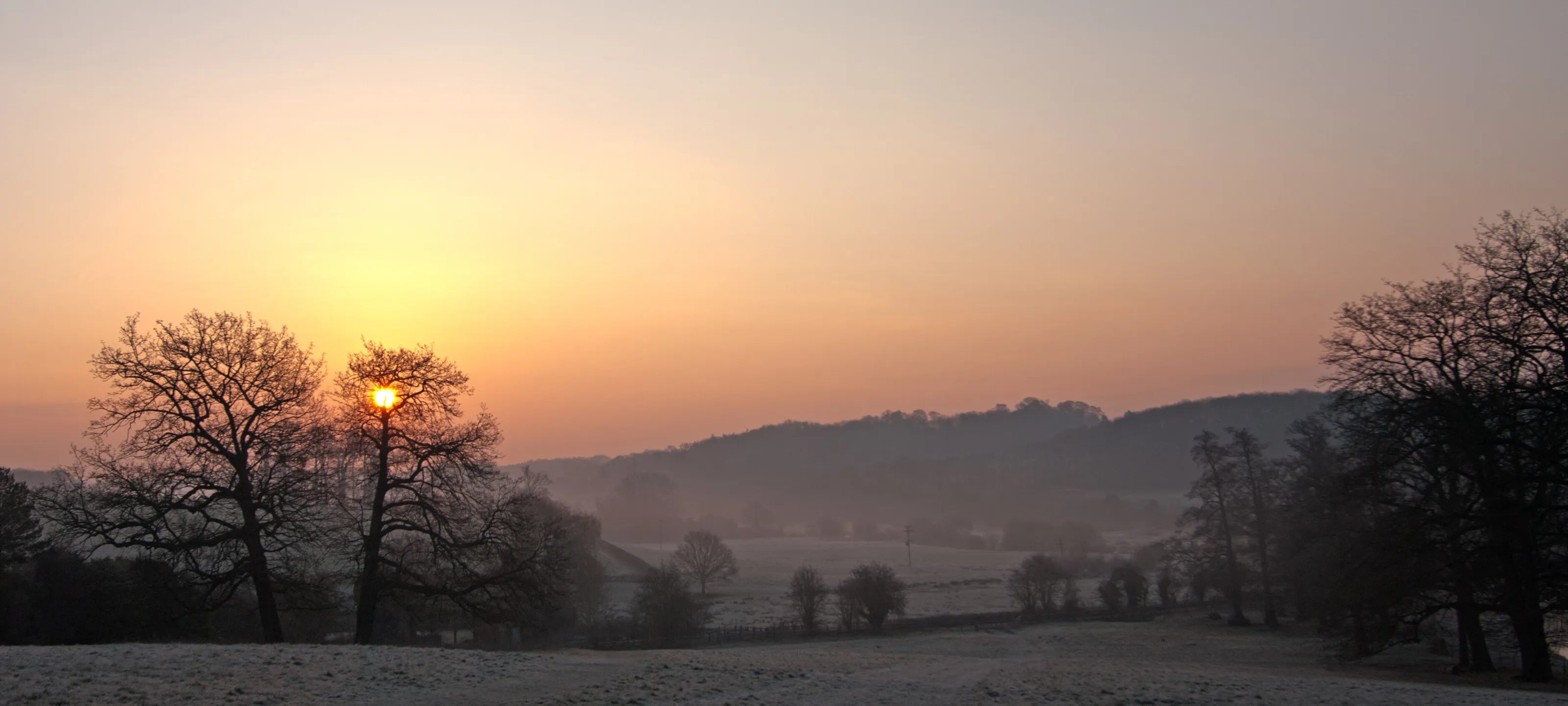 Sun rise over the Chess Valley