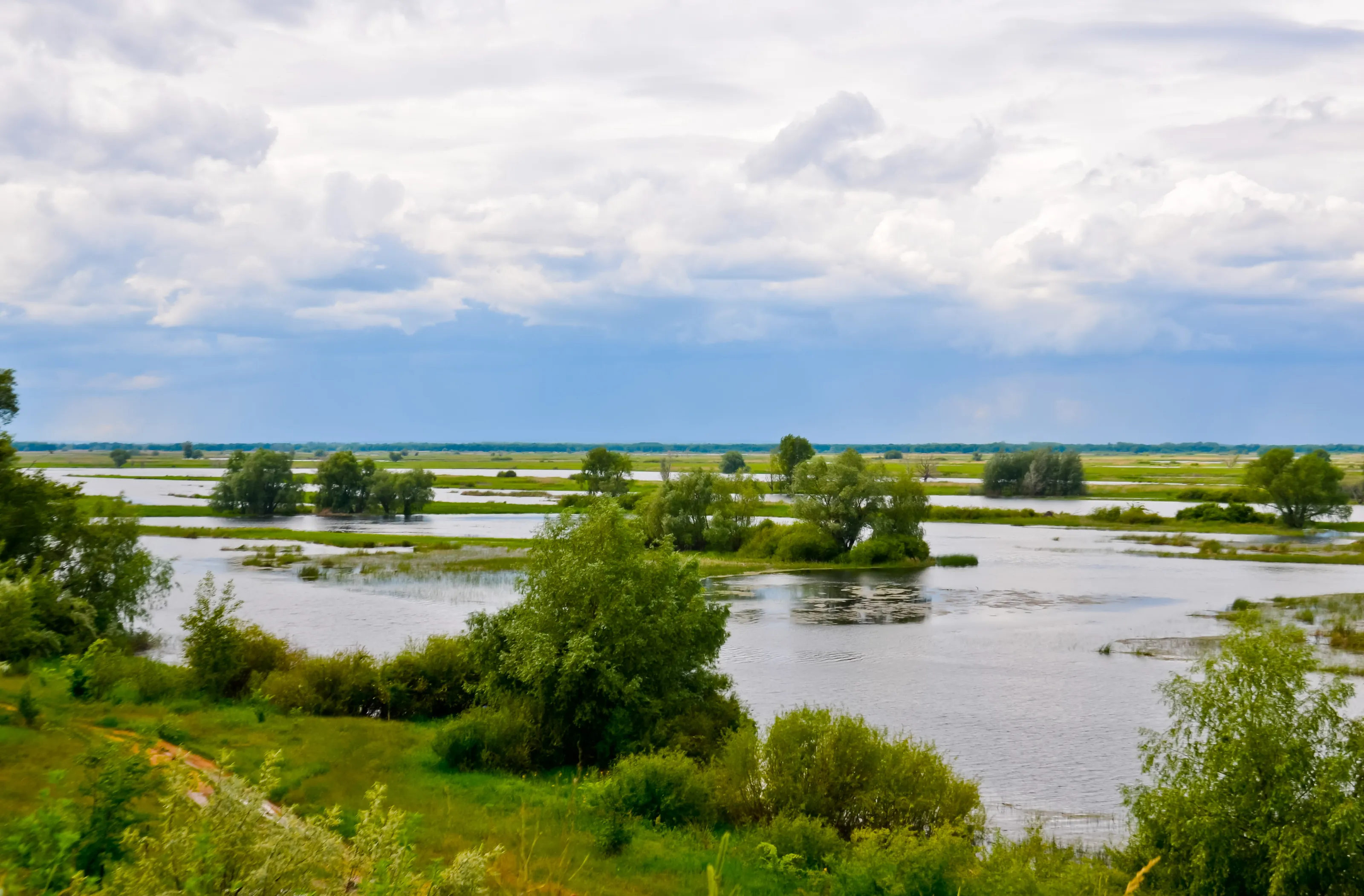 Russia, Volga, Spring, river flood