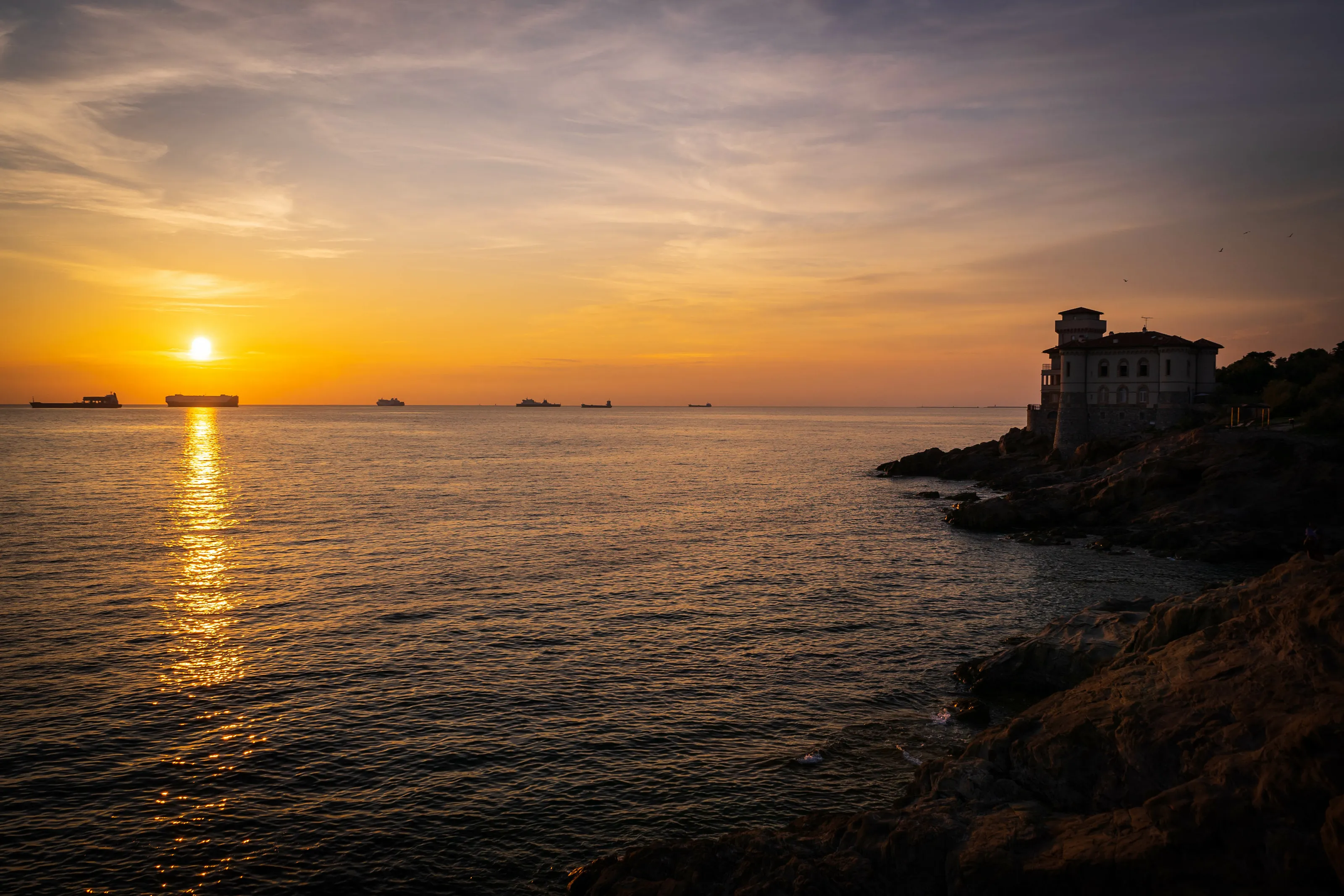 Tramonto sul mare