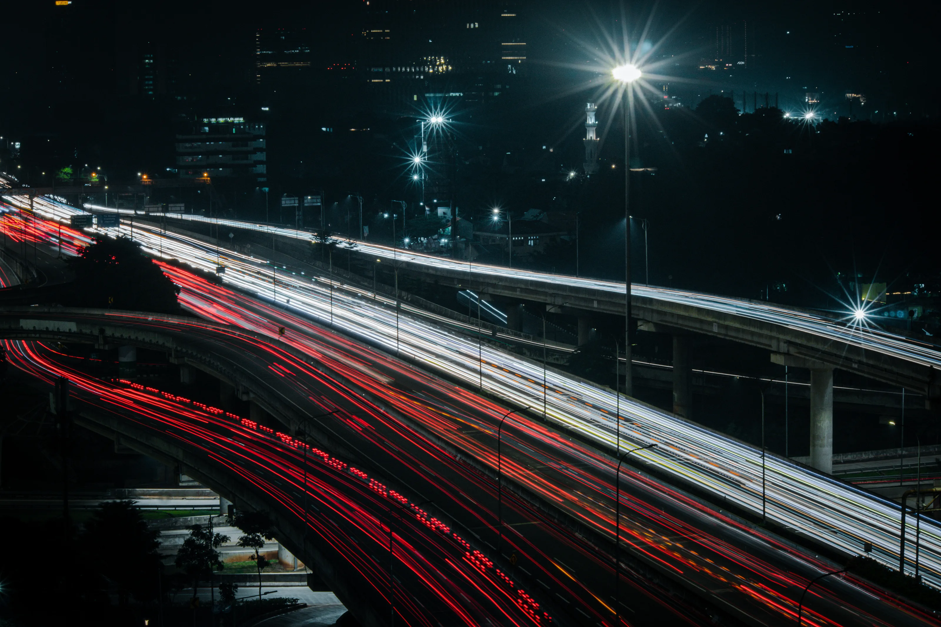 Light Trails of TB Simatupang street, Jakarta, Indonesia