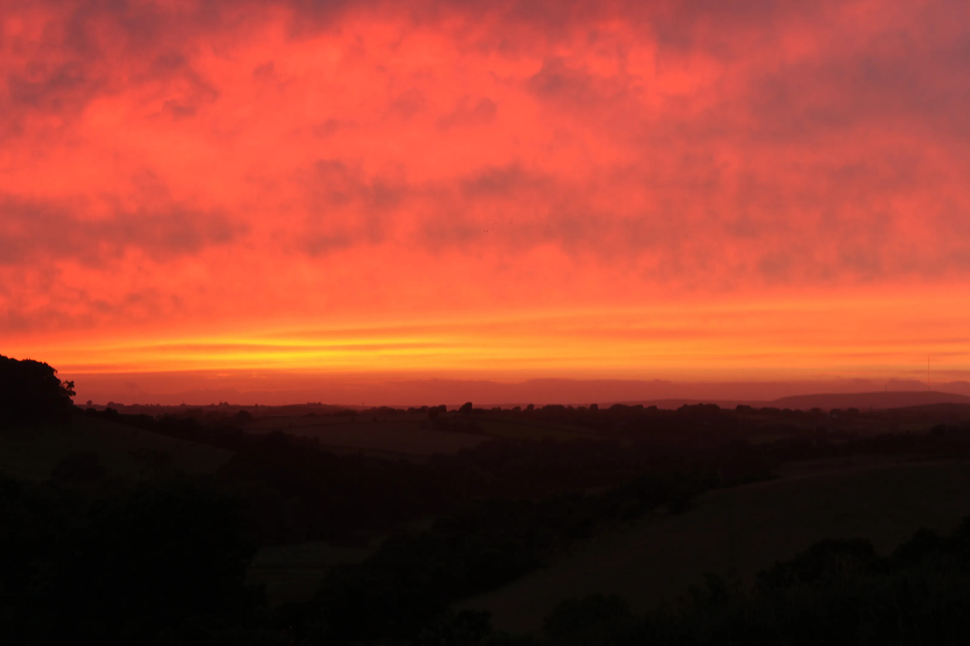 Sunset over the landscape